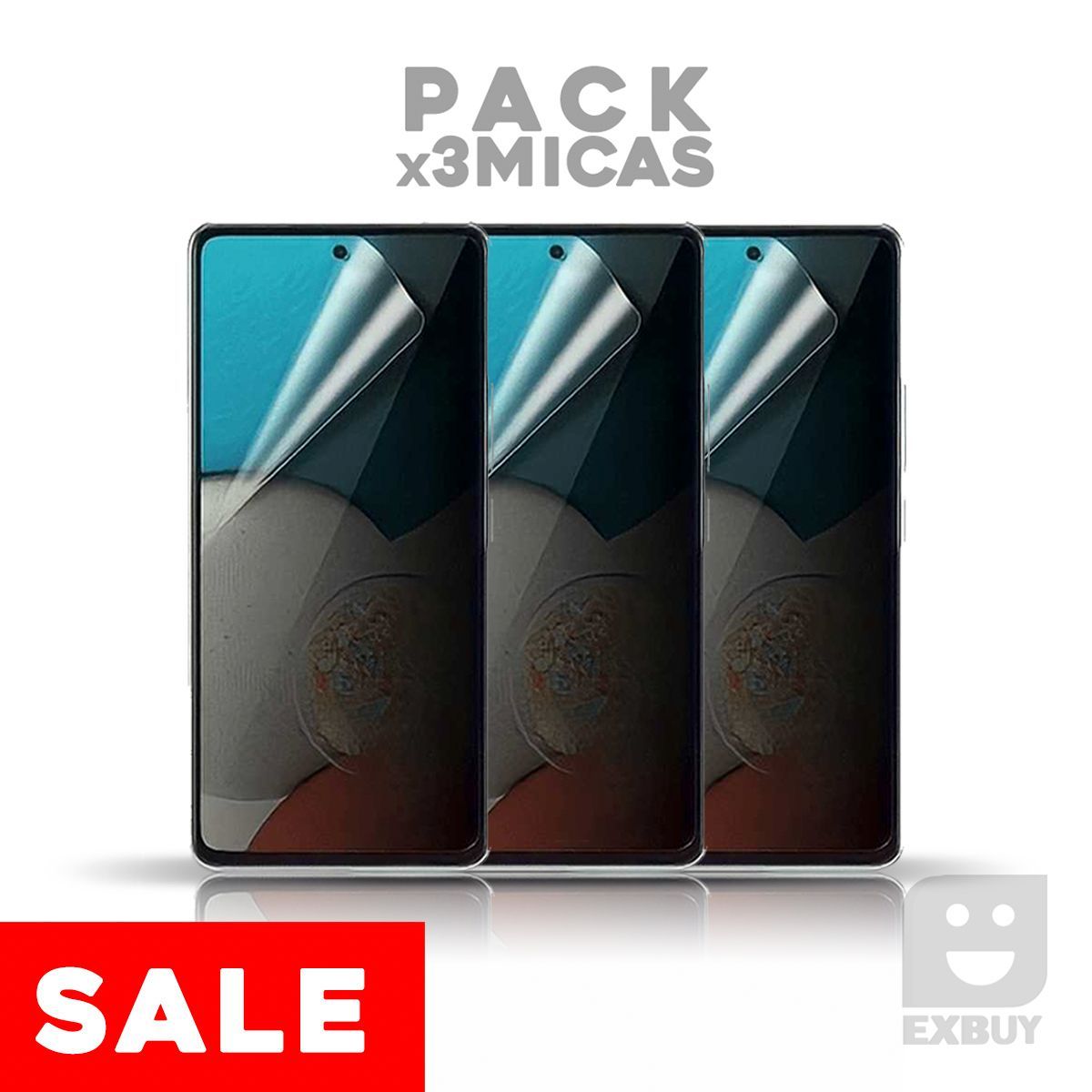 GENERICO - Pack x3 Mica Hidrogel Antiespia para Samsung Galaxy S21 Ultra