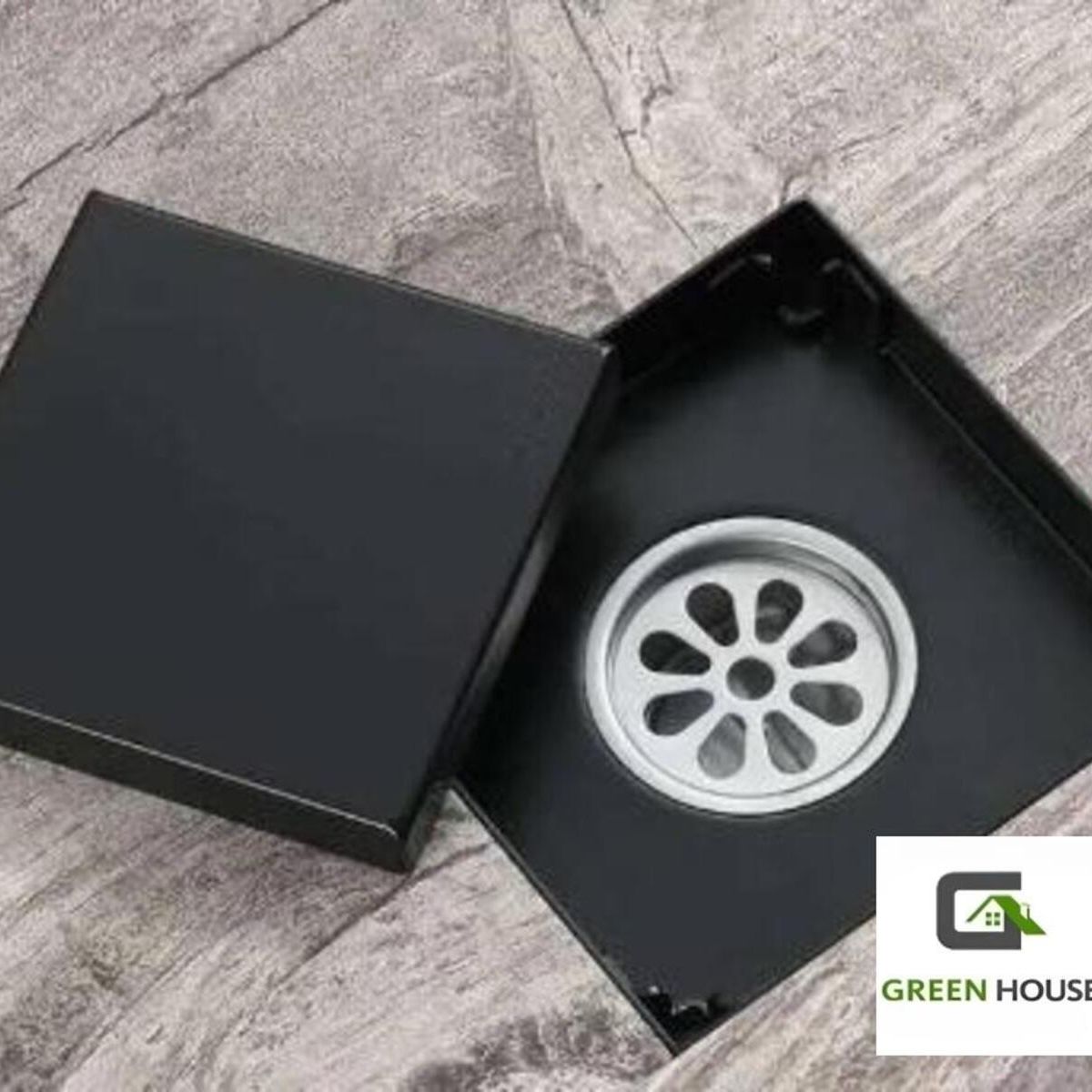 GREEN HOUSE - SUMIDERO REVERSIBLE ACERO SUS 304 DE 10CM  NEGRO