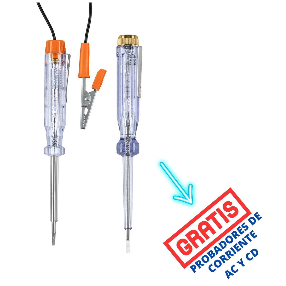 TRUPER - Pinza amperimétrica multímetro industrial Probador de corriente ACDC