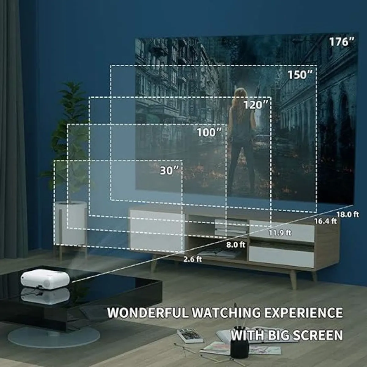 PUREPOWER - 2025 New proyector ultra portail LED HD 1080P wifi  - p62