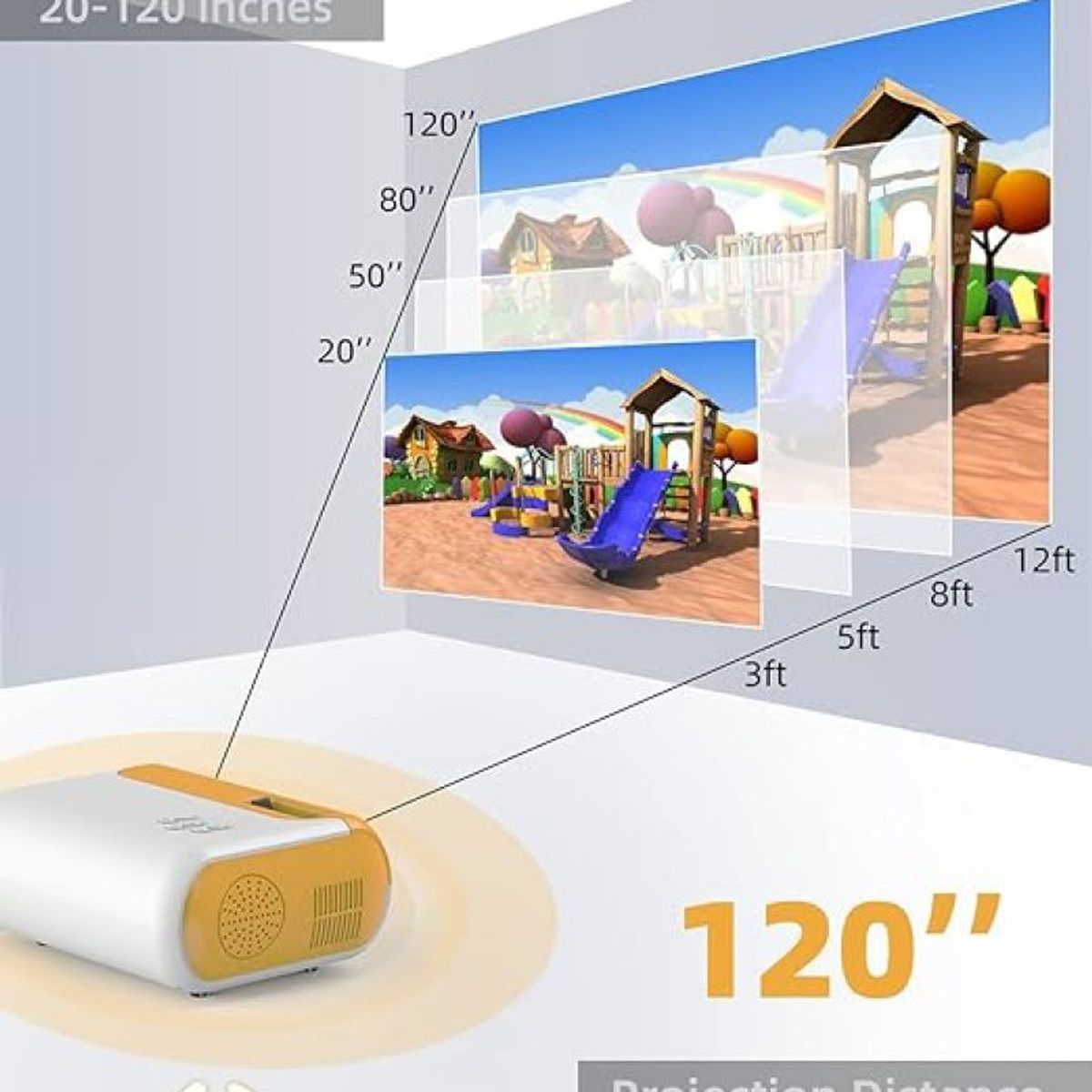 PUREPOWER - 2025 New proyector ultra portail LED HD 1080P wifi  - p80