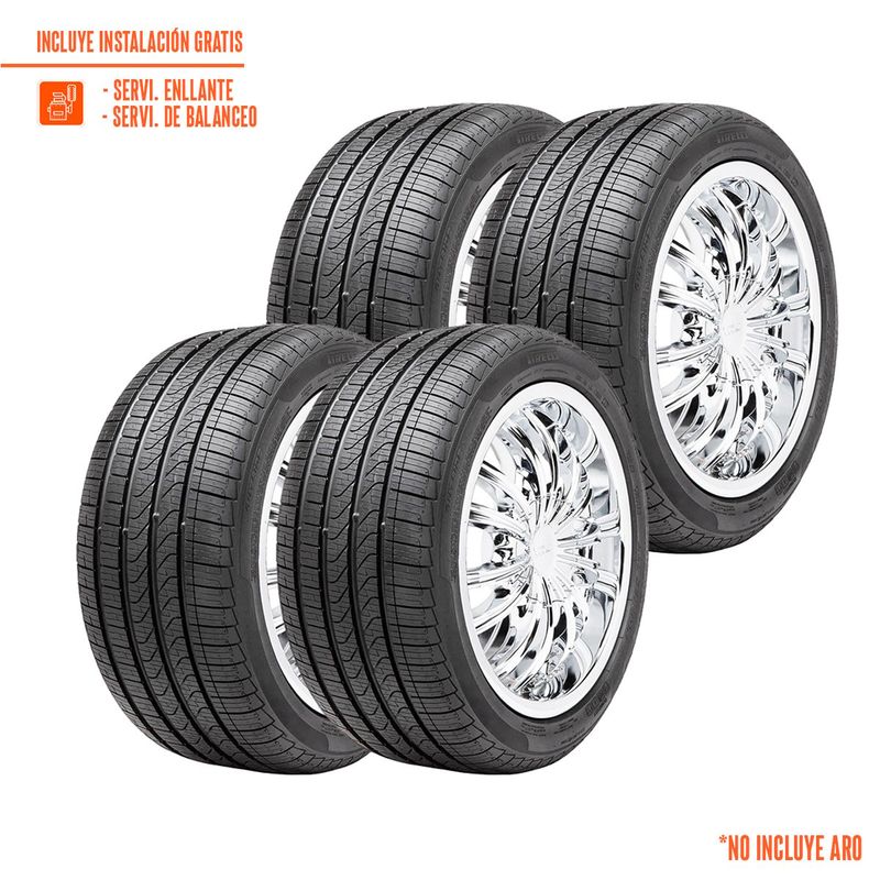 PIRELLI - PACK DE 4 LLANTAS RUNFLAT PIRELLI P7 AS 225/45R18 91V