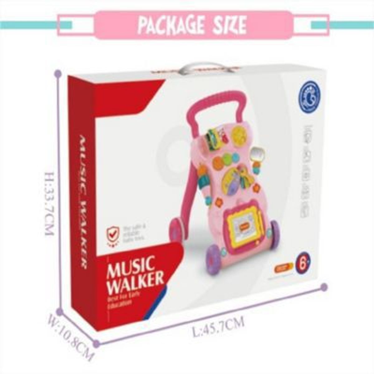 GENERICO - Andador Caminador Musical Educativo para Bebes Niños Rosado