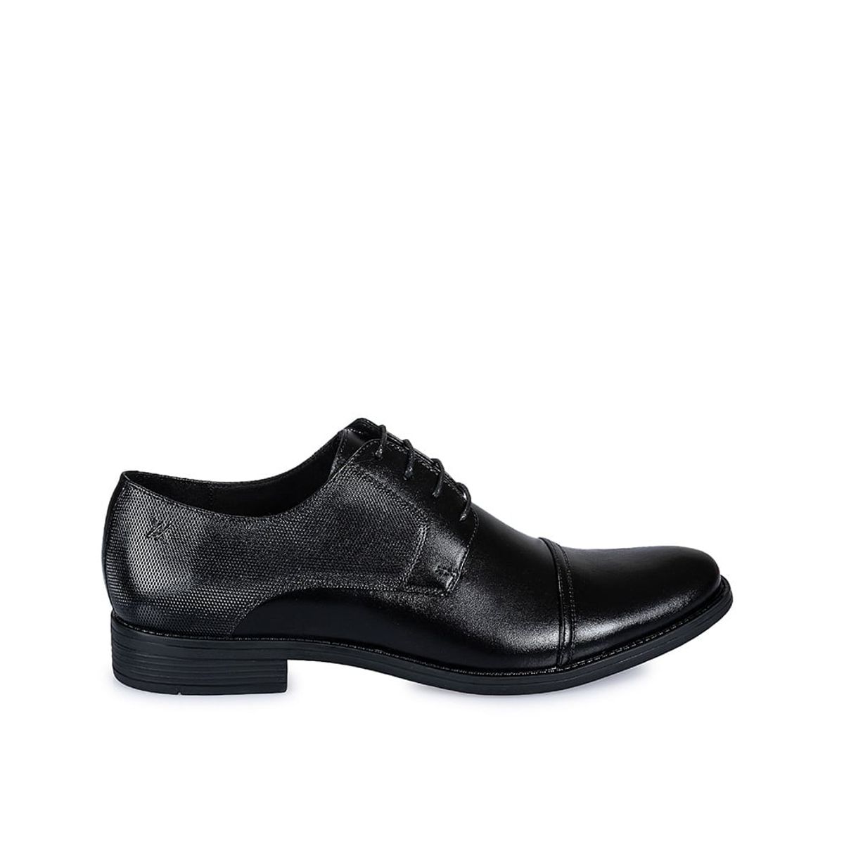 VIALE - Zapato Derby Casual MATEO-064 Negro Viale Homme Cuero