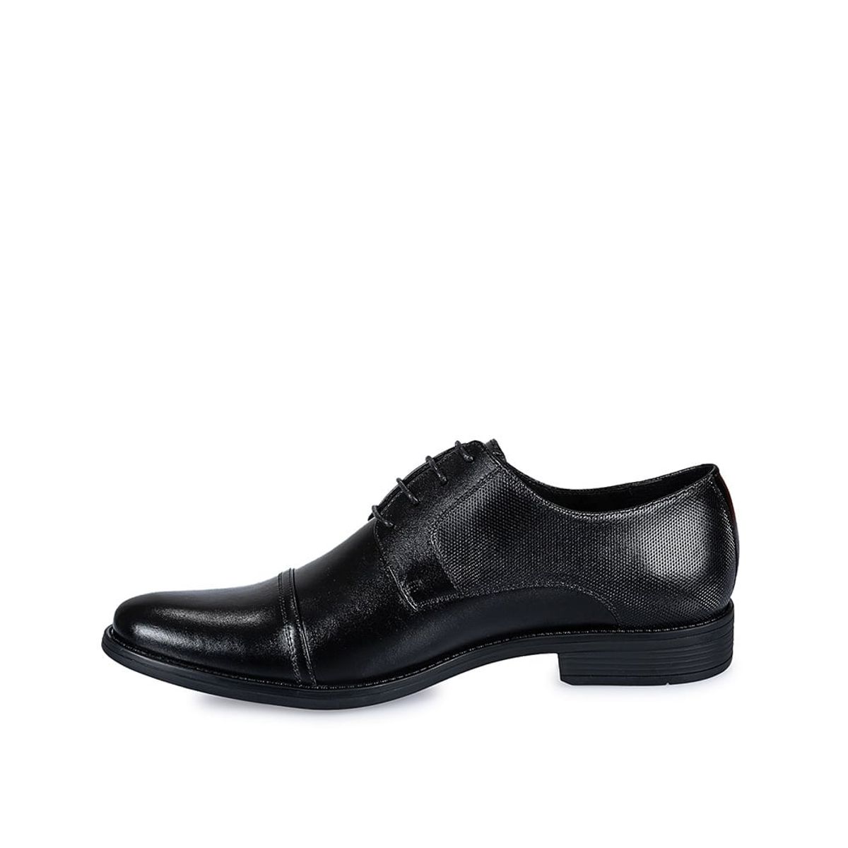VIALE - Zapato Derby Casual MATEO-064 Negro Viale Homme Cuero