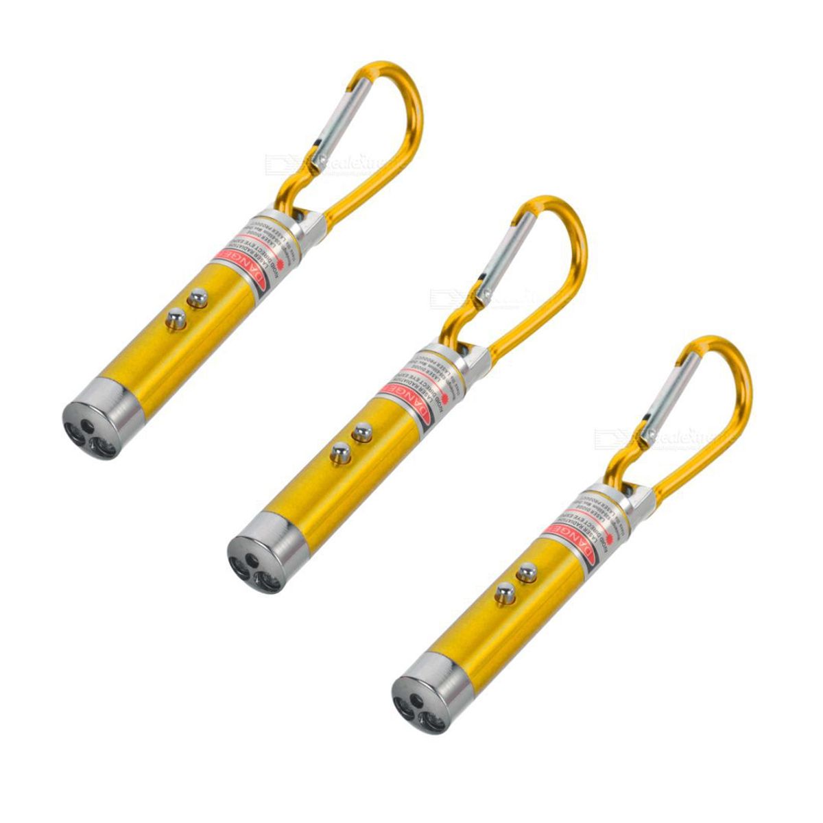 GENERICO - Llavero Pack X3 Linterna Uv