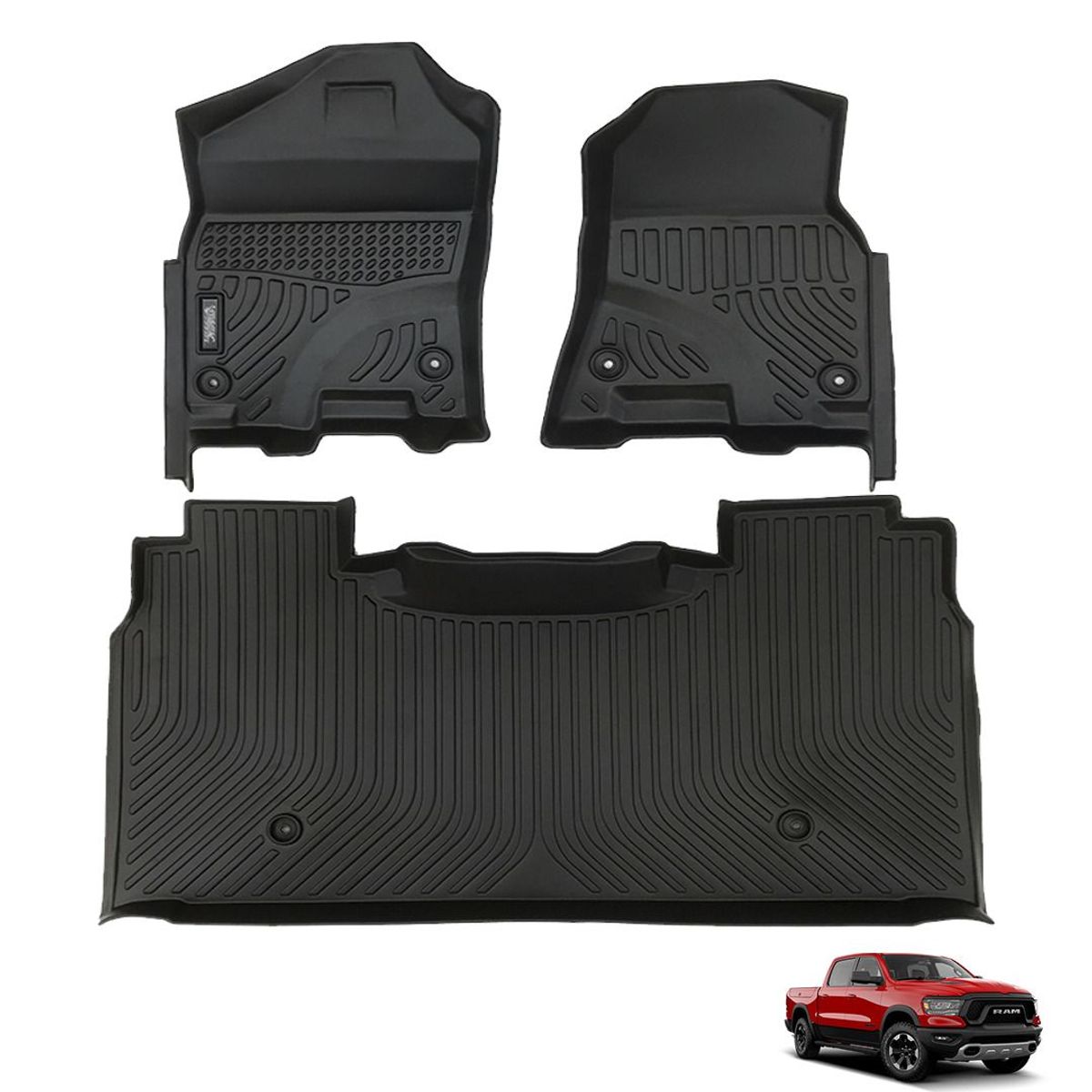 TECGO - PROTECTOR CUBRE PISO 5D TPE DODGE RAM 1500 AÑO 2019-2021