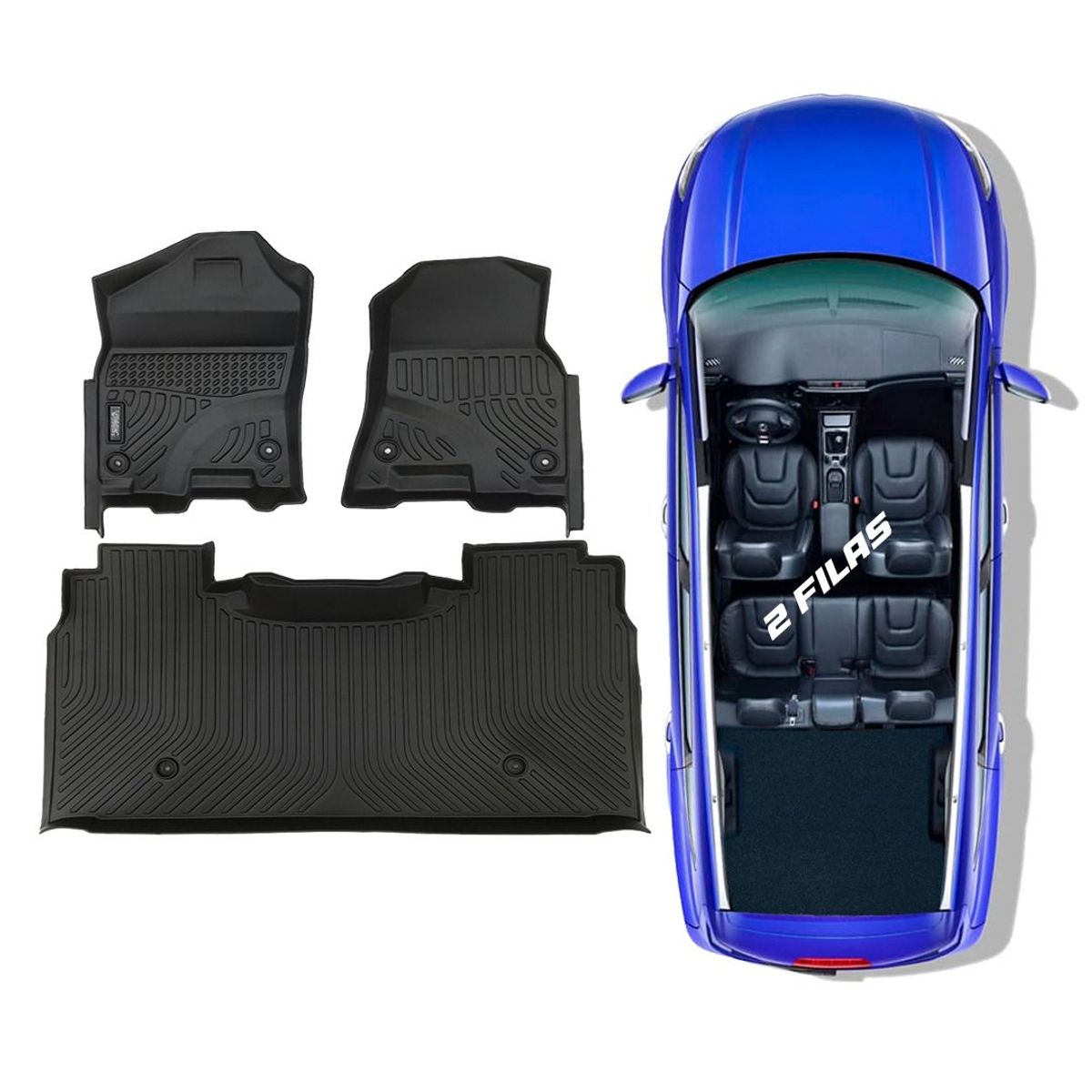 TECGO - PROTECTOR CUBRE PISO 5D TPE DODGE RAM 1500 AÑO 2019-2021