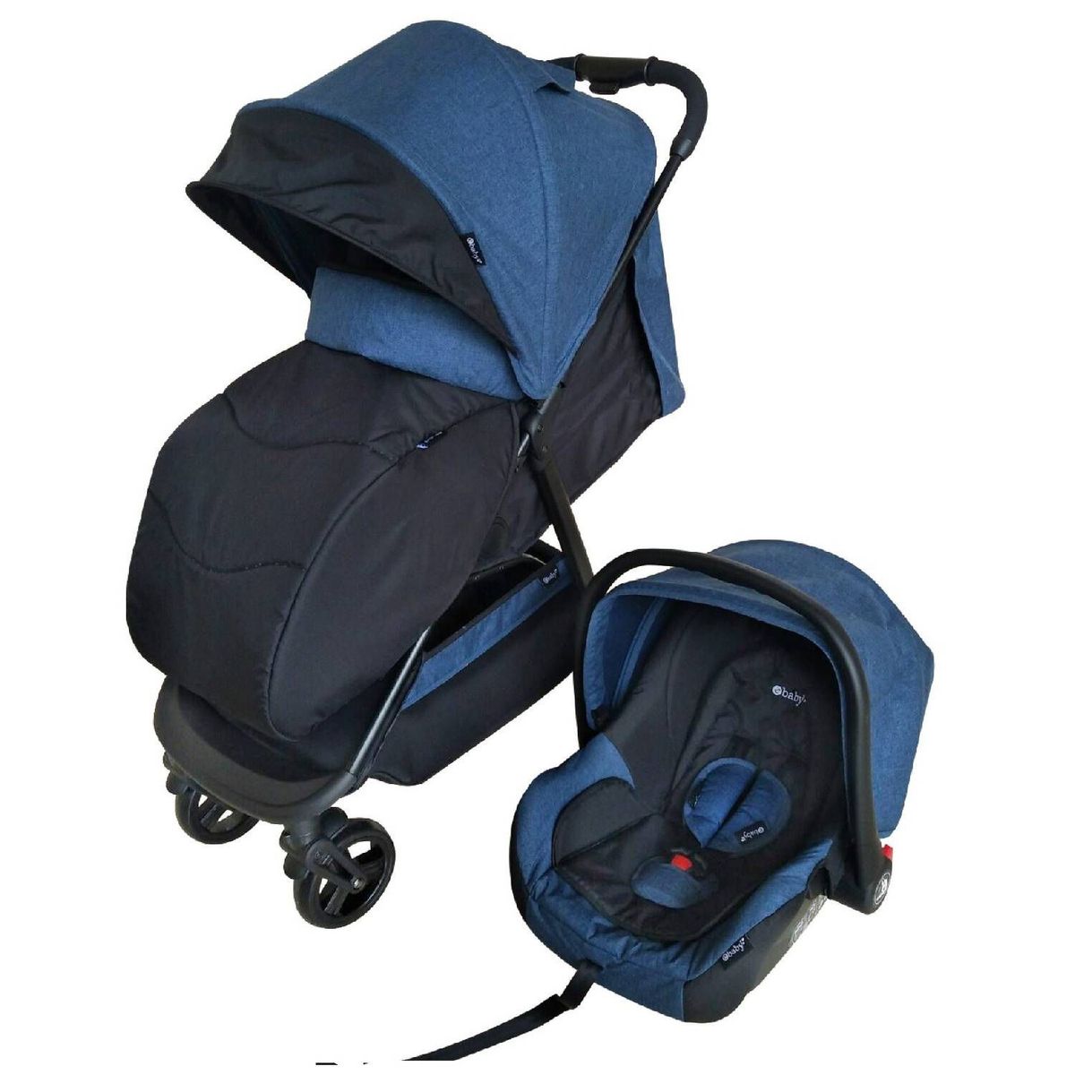 EBABY - Ebaby coche de paseo con portabebé Urban EB133 Azul