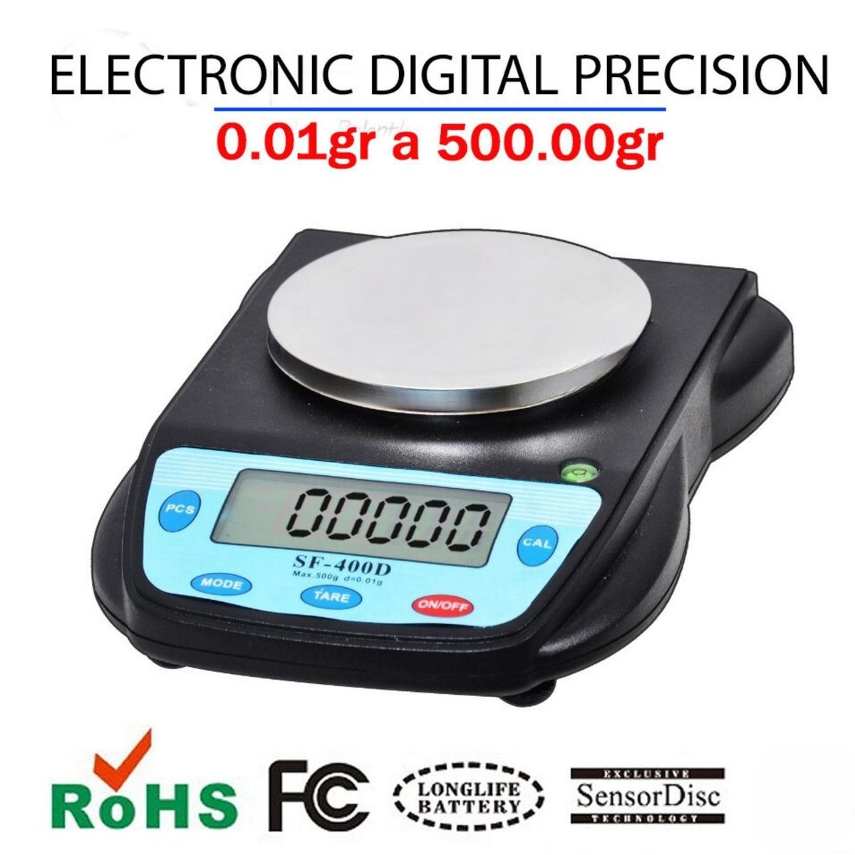 OEM - Balanza Digital 001gr a 500g Precision Laboratorio Analitica