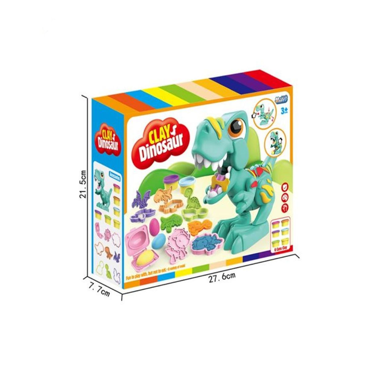 GENERICO - Juguete Set de Dinosaurio de Plastilina Moldeable