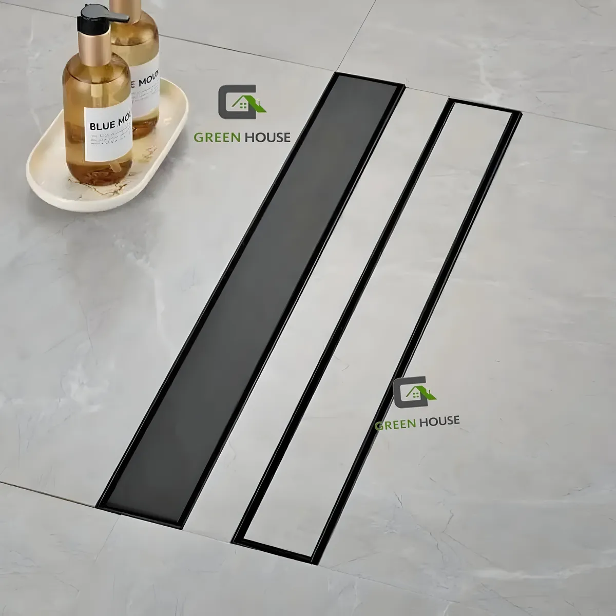 IMPORTADO MC - SUMIDERO REVERSIBLE ACERO SUS 304 DE 8X60CM NEGRO