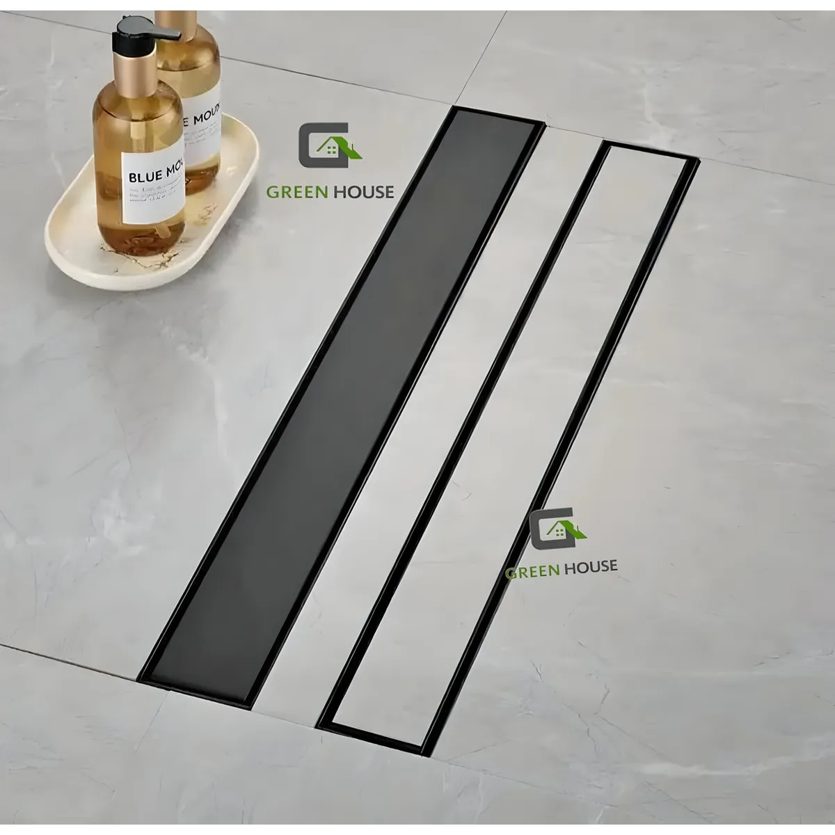 IMPORTADO MC - SUMIDERO REVERSIBLE ACERO SUS 304 DE 8X60CM NEGRO