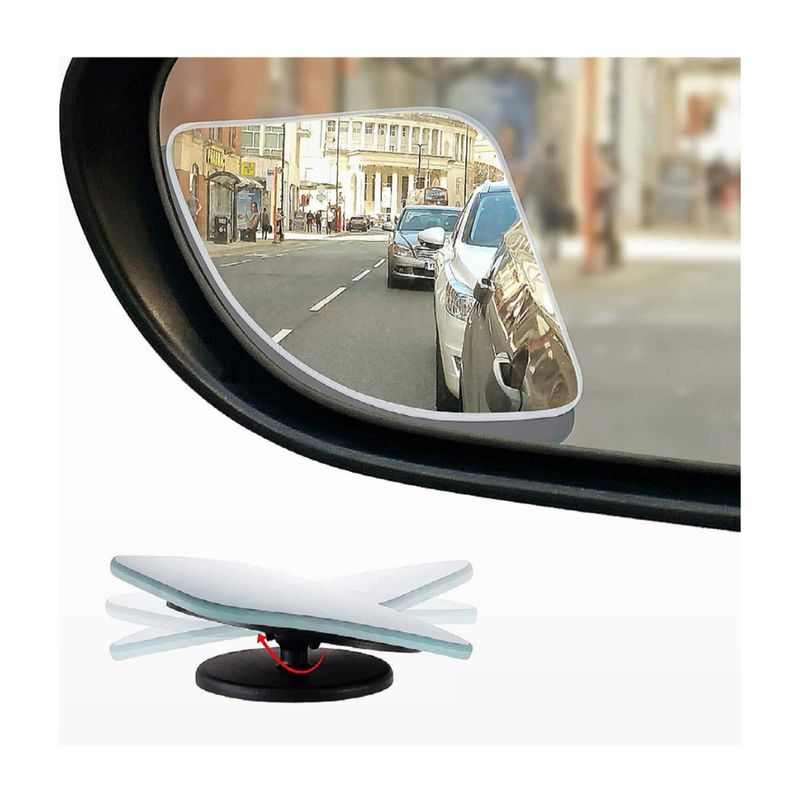 GENERICO - Espejo Retrovisor de Punto Ciego Pack X2 para retrovisores externos