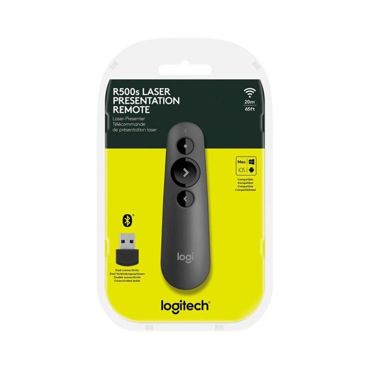 LOGITECH - Puntero Laser Logitech R500s Bluetooth inalambrico 20m laser