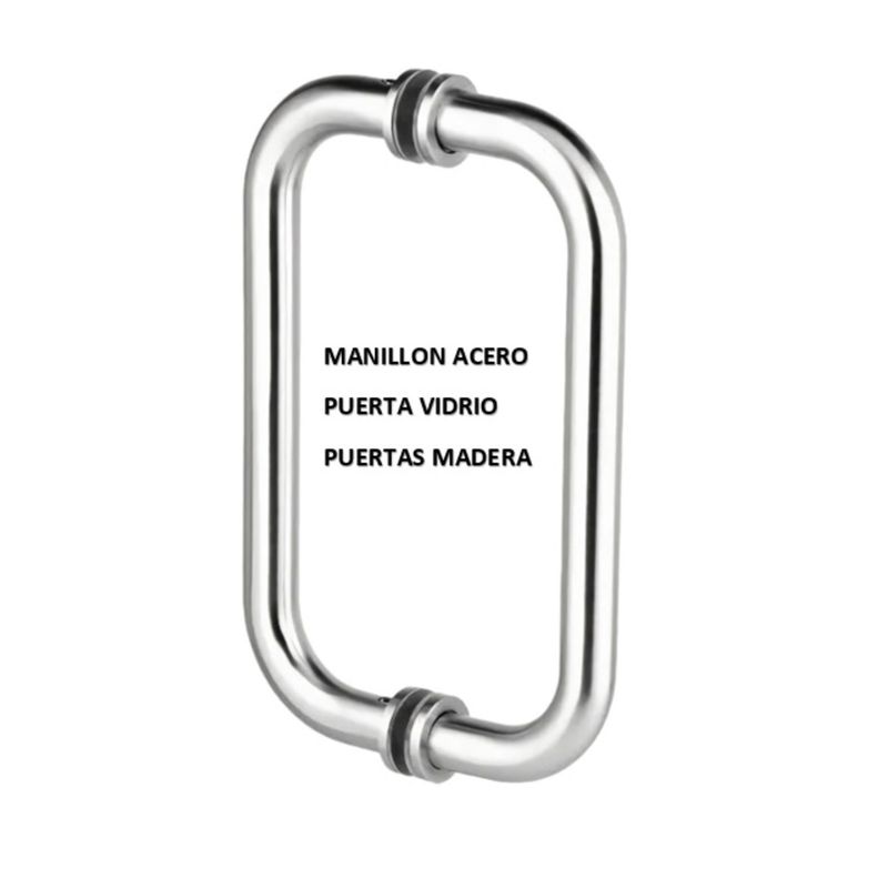 GREEN HOUSE - MANILLON - JALADOR - TIRADOR  C ACERO  PUERTAS DE VIDRIO (EJE 300)