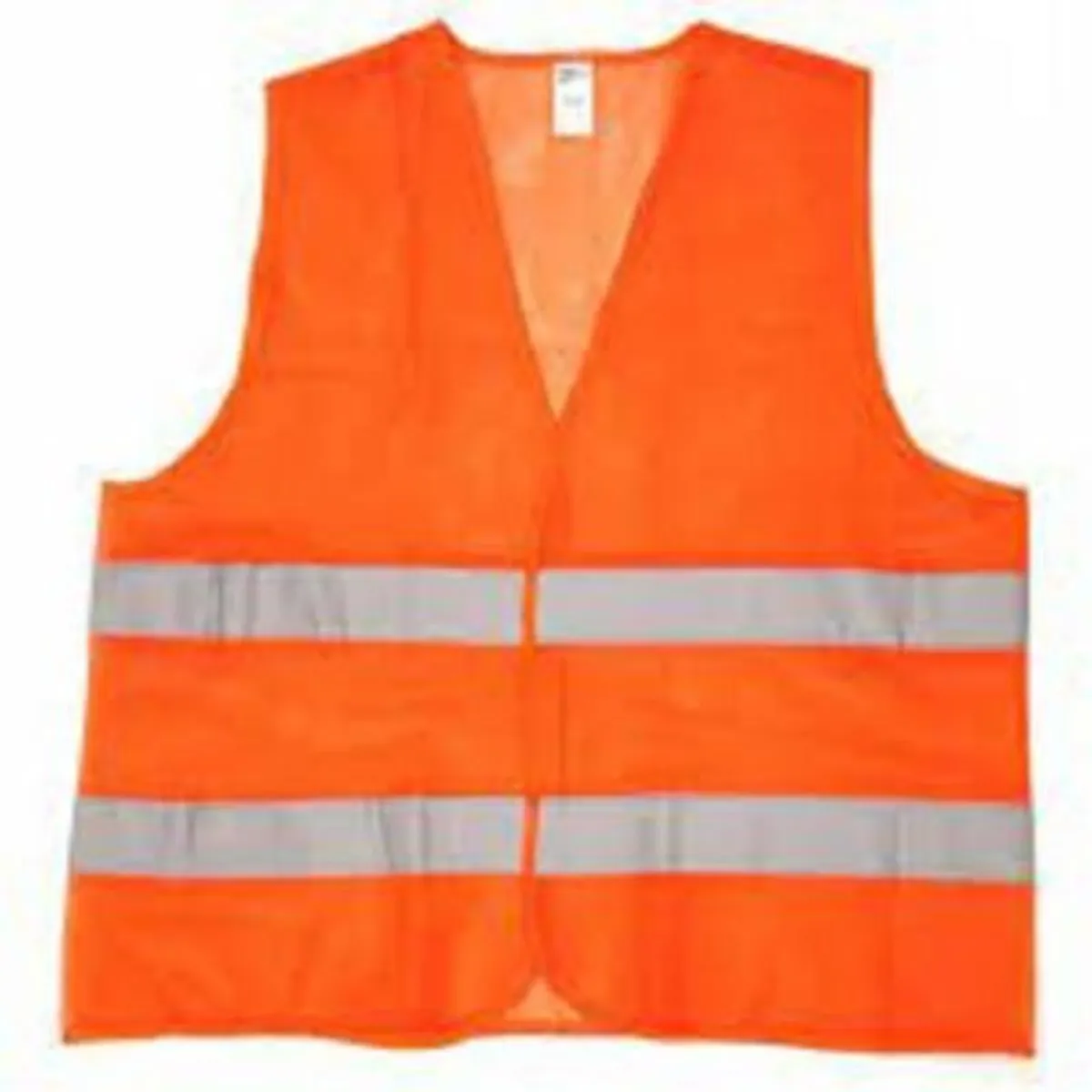 GENERICO - Chalecos de Seguridad Reflectivos Doble Franja Talla Standard Naranja de Malla