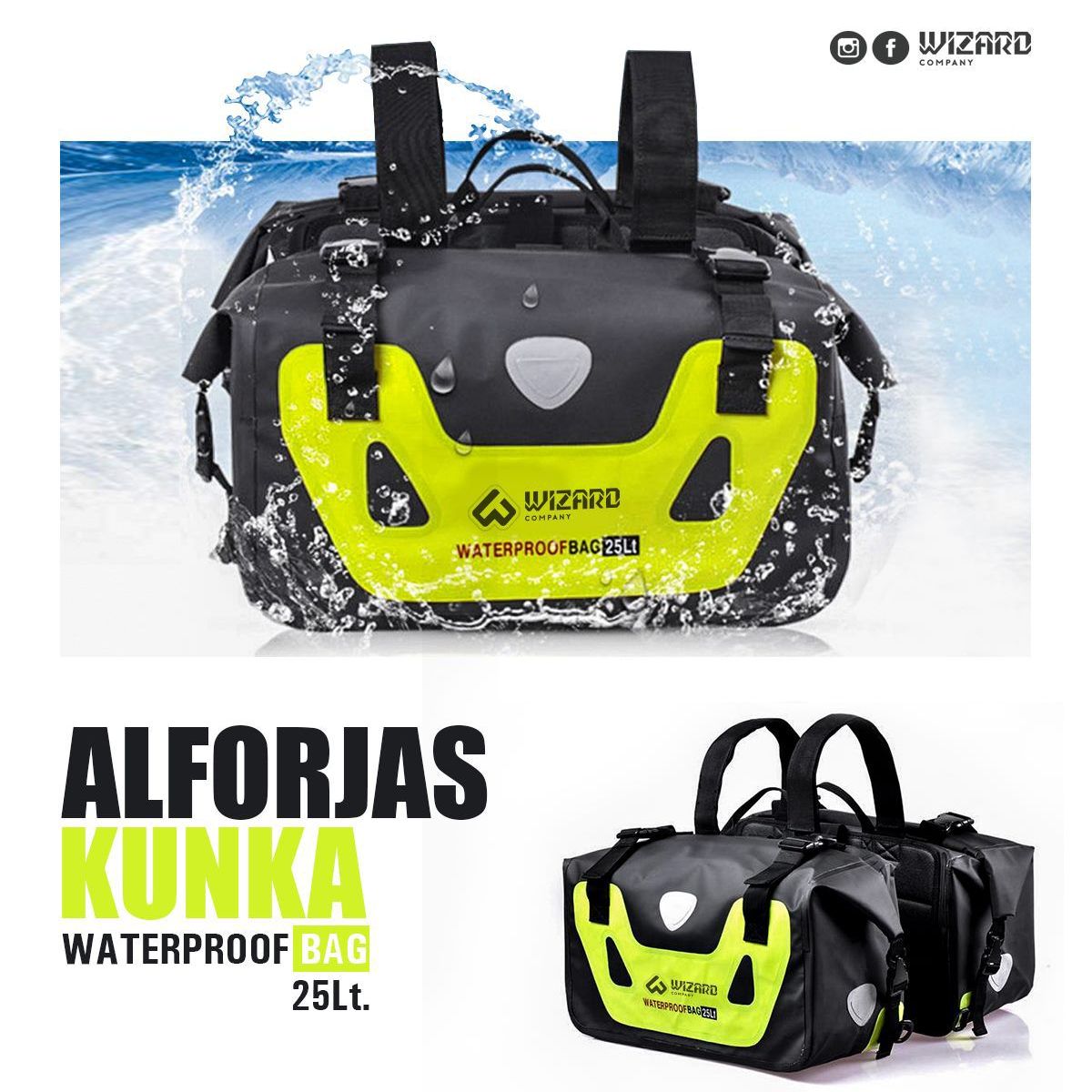 WIZARD - ALFORJA KUNKA WIZARD VERDE