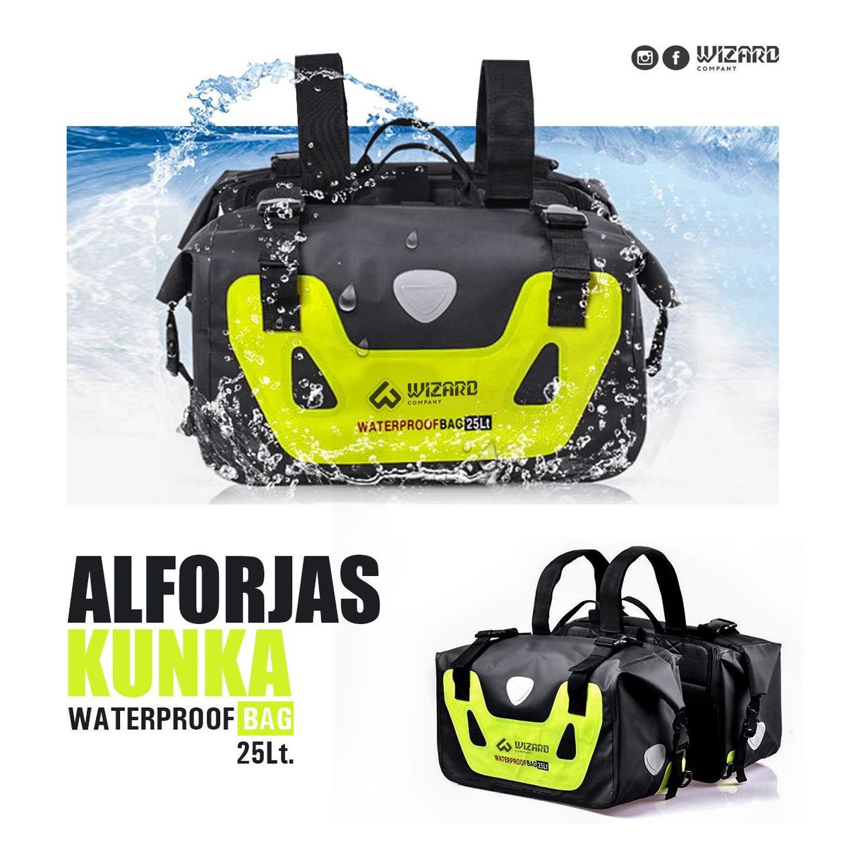 WIZARD - ALFORJA KUNKA WIZARD VERDE