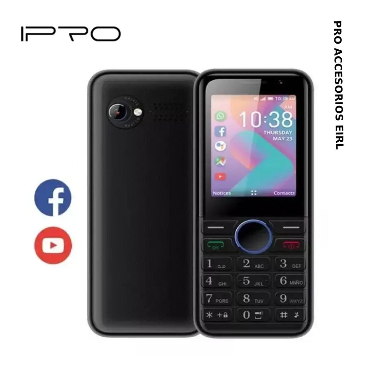 IPRO - IPRO K2 CELULAR BASICO 3G CON REDES SOCIALES FACEBOOK YOUTUBE