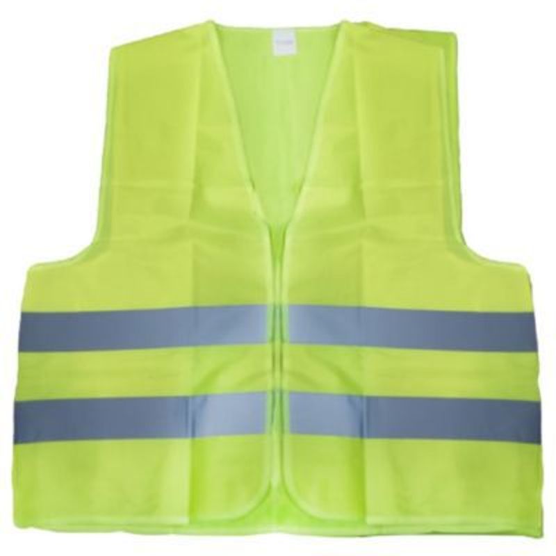 GENERICO - Chalecos de Seguridad Reflectivos Doble Franja Talla Standard Verde de Malla