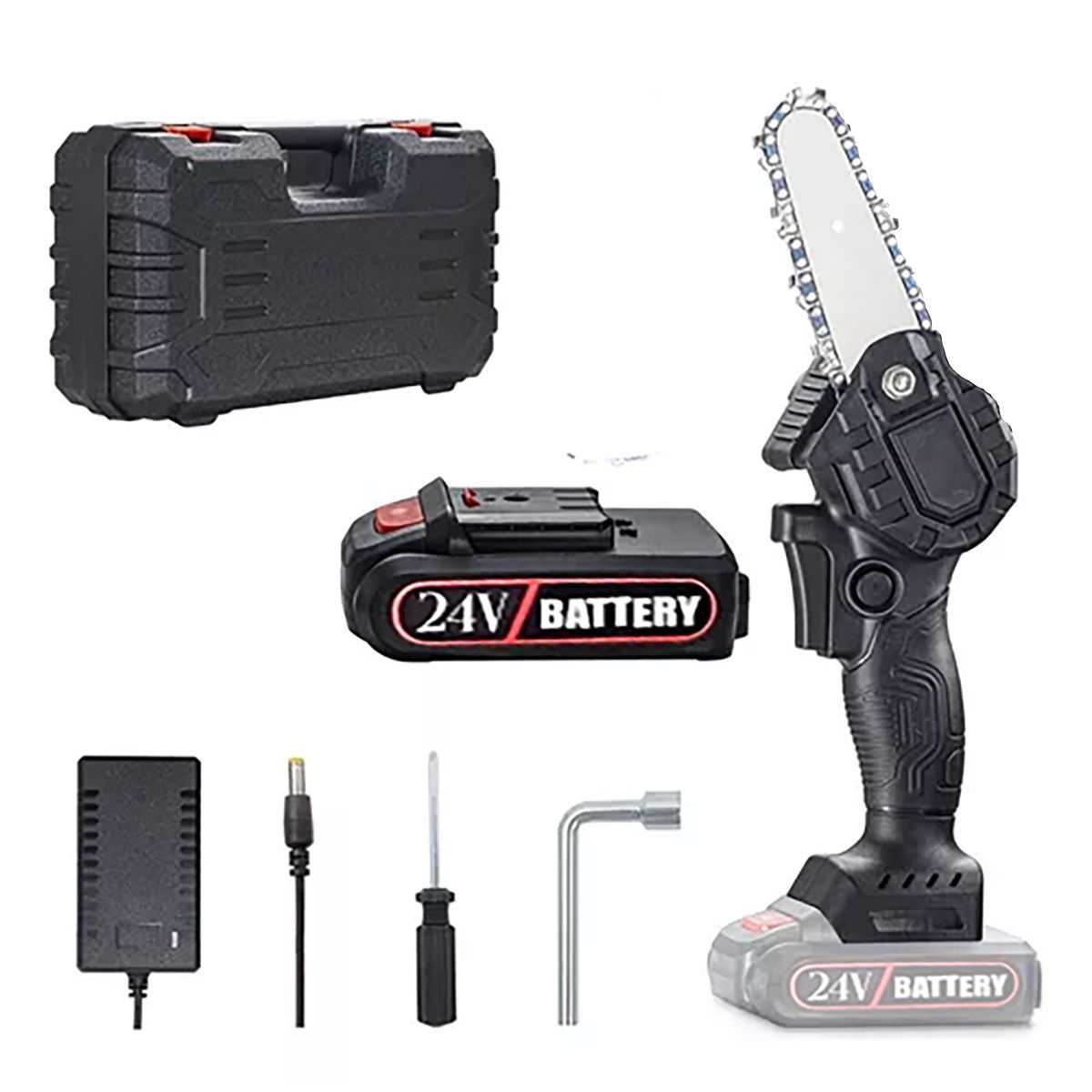 GENERICO - Moto Sierra Electrica Portatil Inalambrica Cadena