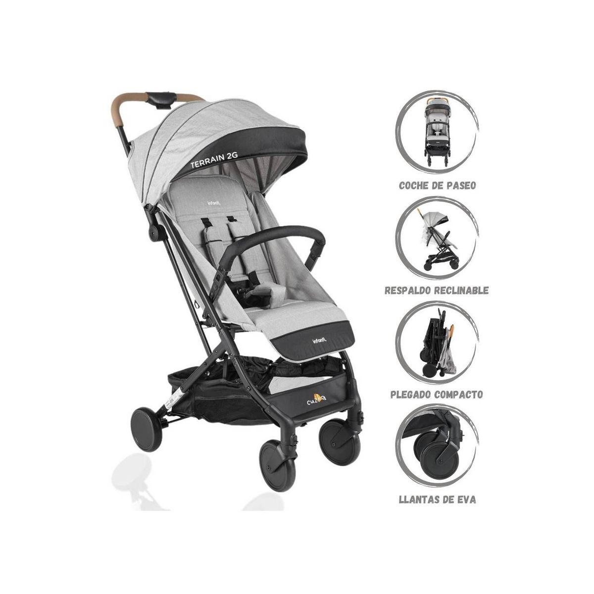 INFANTI - Coche de Paseo para Bebé «TERRAIN» Gray C628