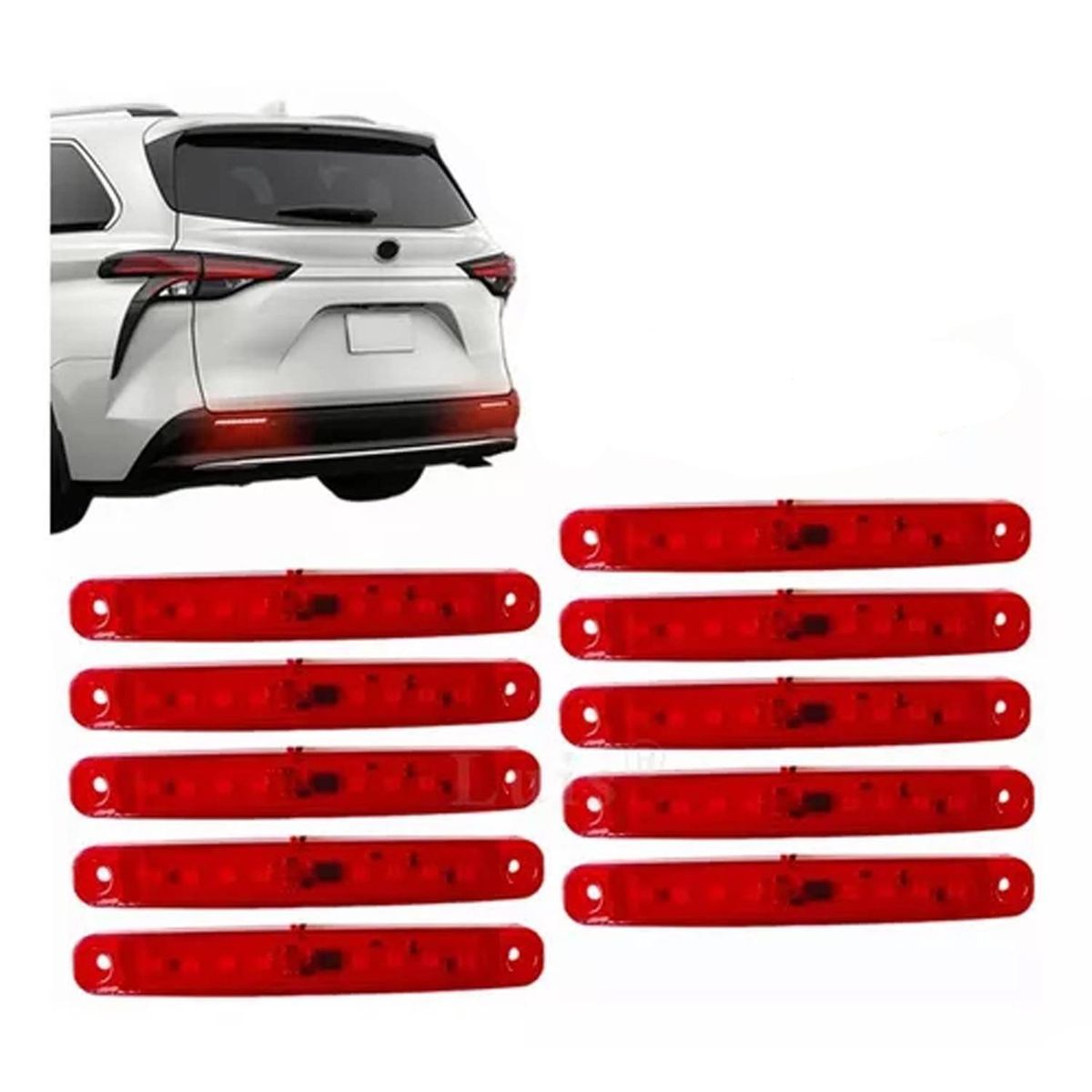 DENISASAA - Luces Laterales Posición Led Bi-volts Auto Camión-Rojo