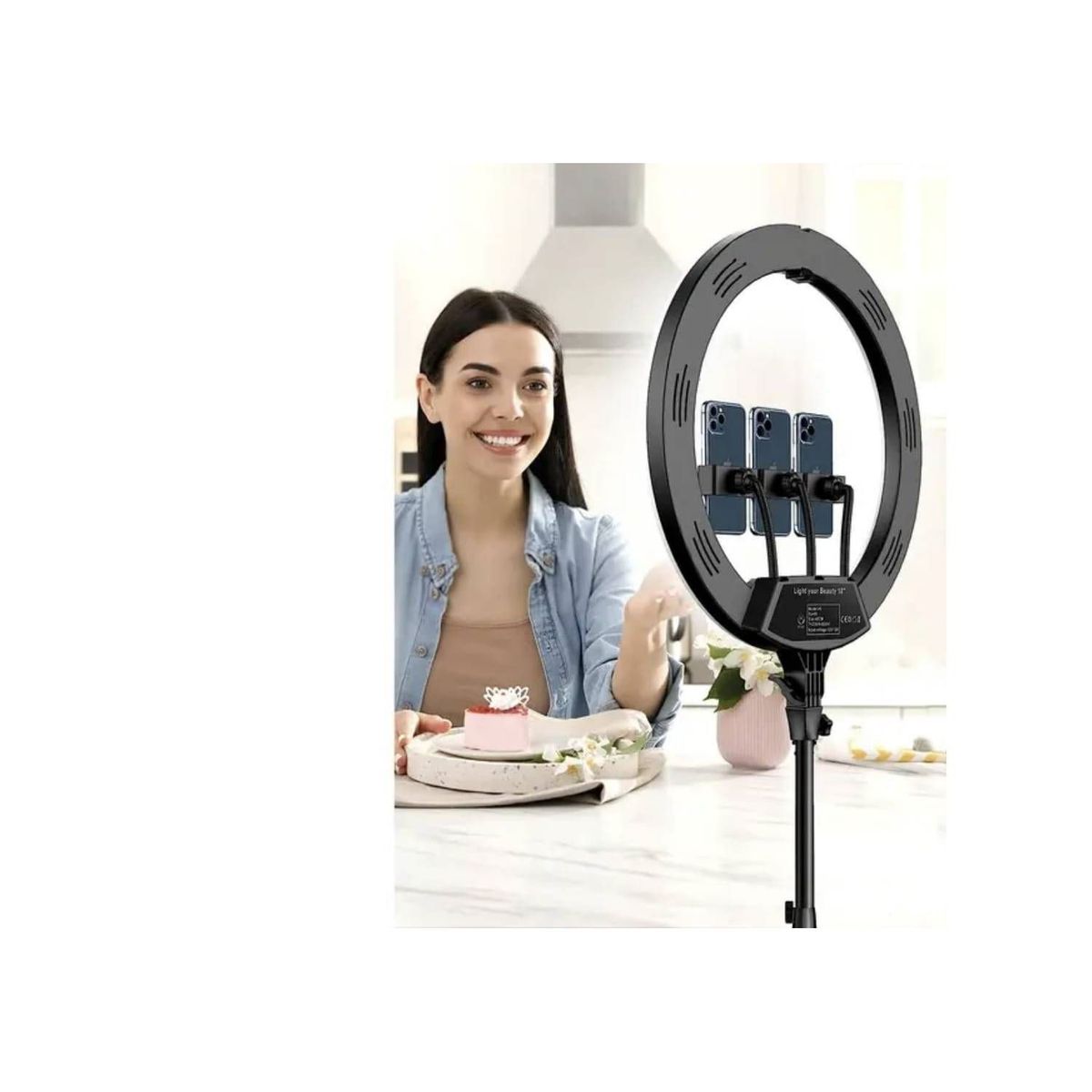 GENERICO - ARO LUZ LED 45CM TRIPODE Y CONTROL