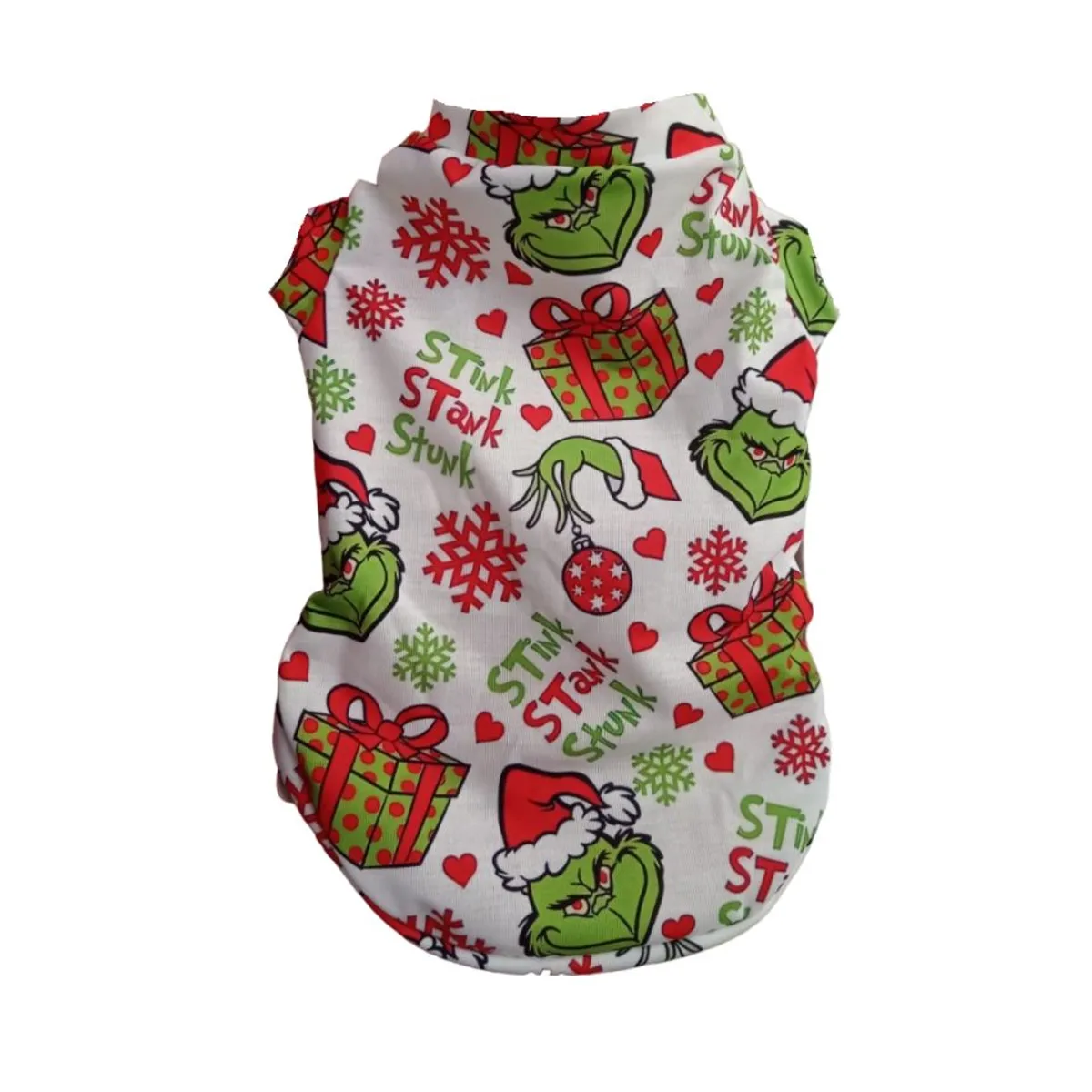 GENERICO - Polo navideño para mascotas perro gato El Grinch Talla 5
