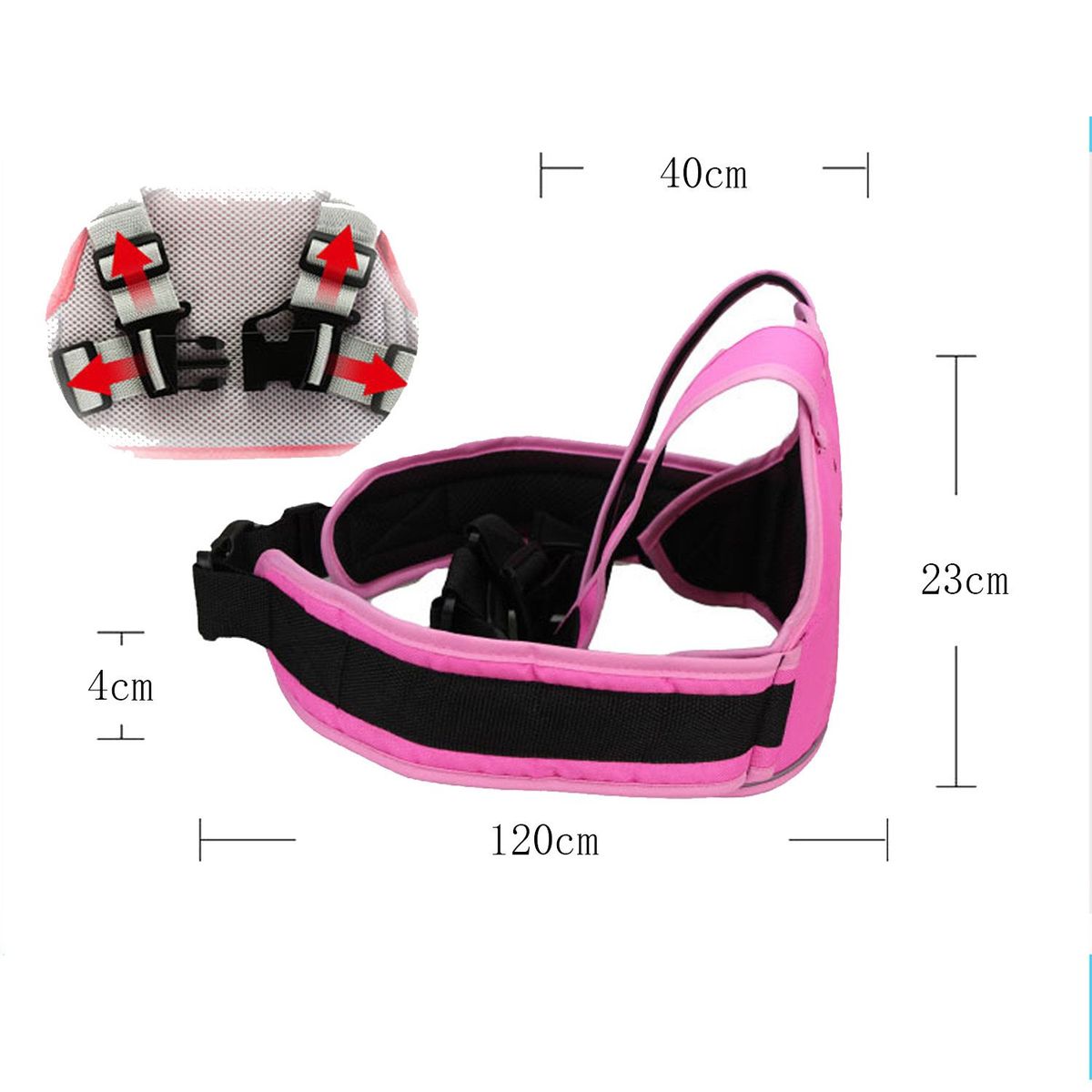 DENISASAA - Cinturón de seguridad para motocicleta para niños-Rosa