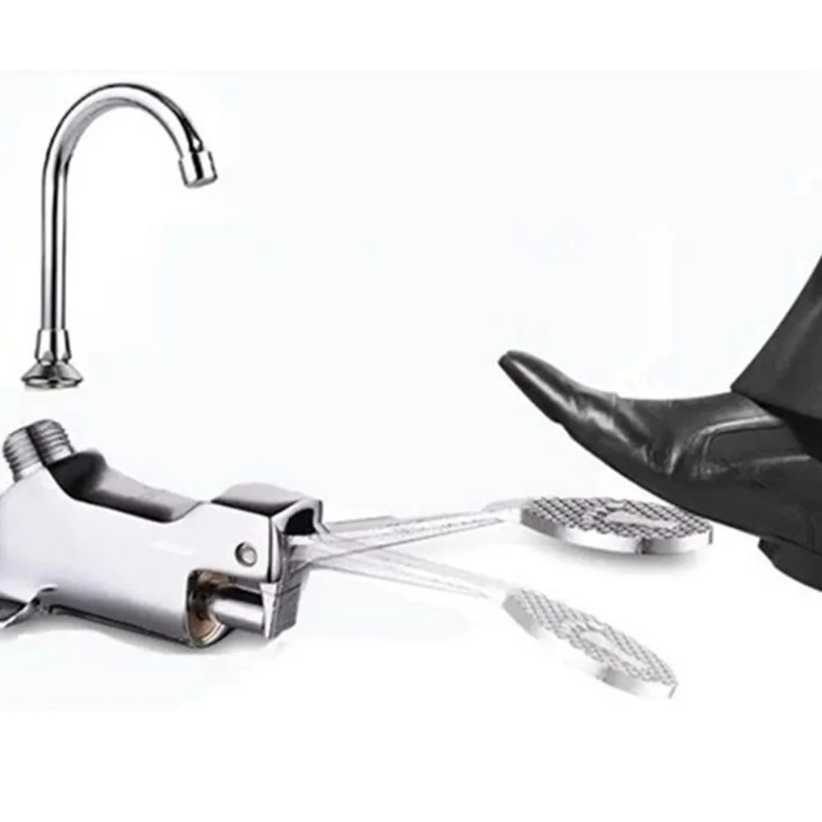 HYDRO - Valvula pedal con Griferia para lavatorio baño y más