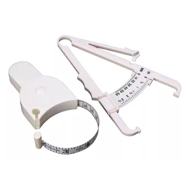 DENISASAA - Caliper Medidor De Grasa Corporal  Cinta Métrica De Cintura-Blanco