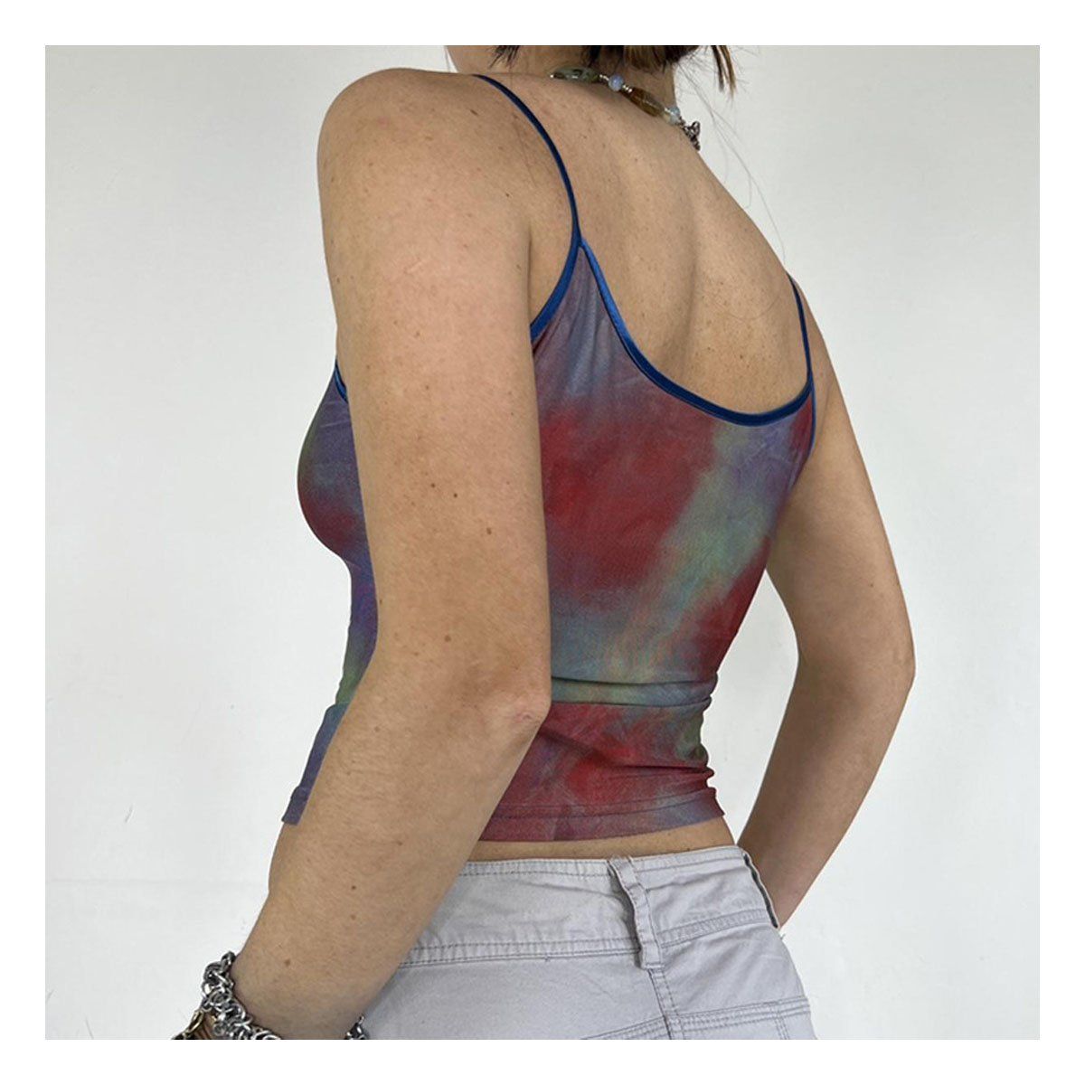 42AROZINA - Camisola estilo americano tie-dye para mujer