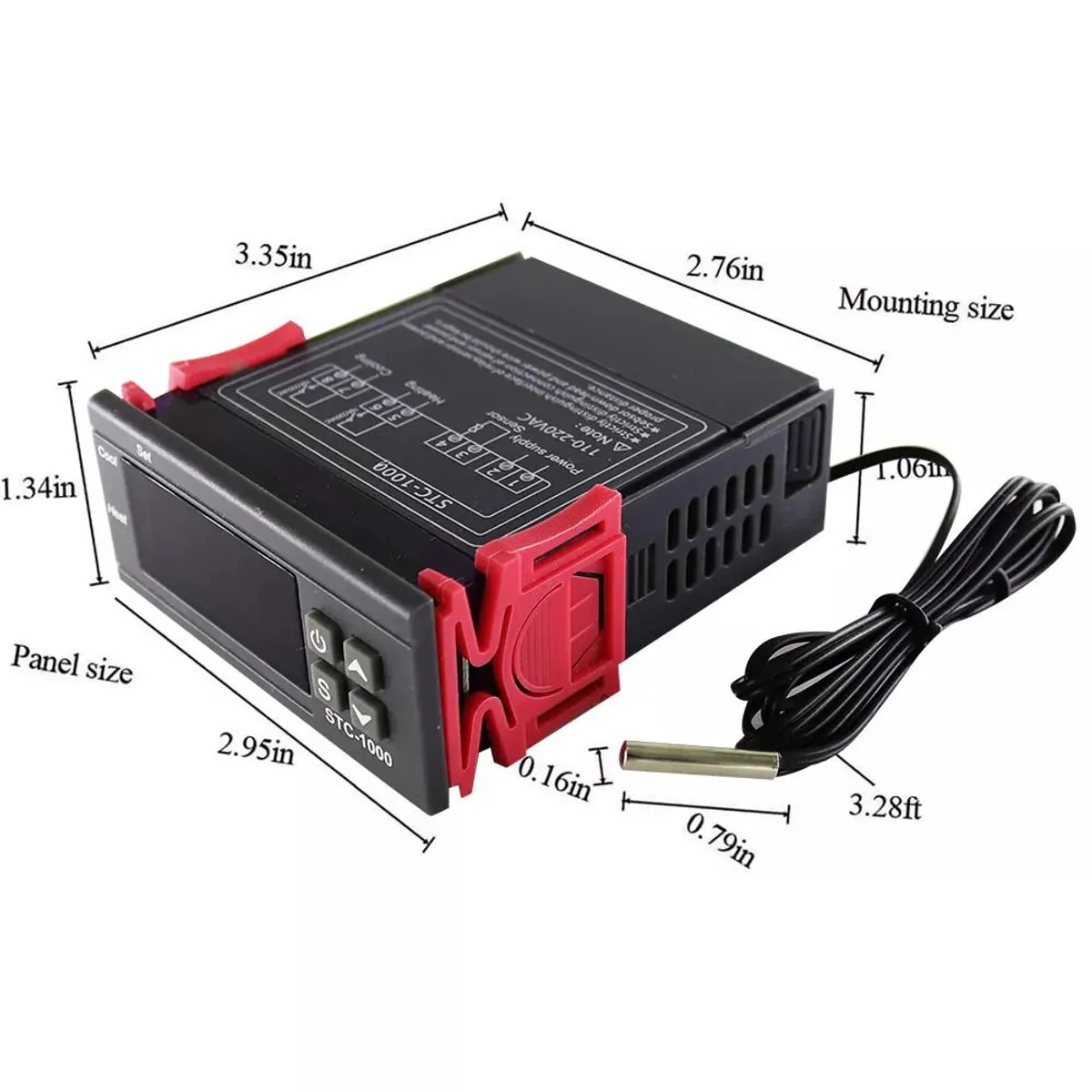 GENERICO - Termostato Digital C Sonda Incubadora STC-1000 220v Original