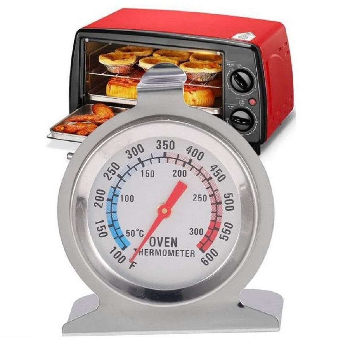 GENERICO - Termometro Acero Inoxidable Para Horno Cocina Repostería