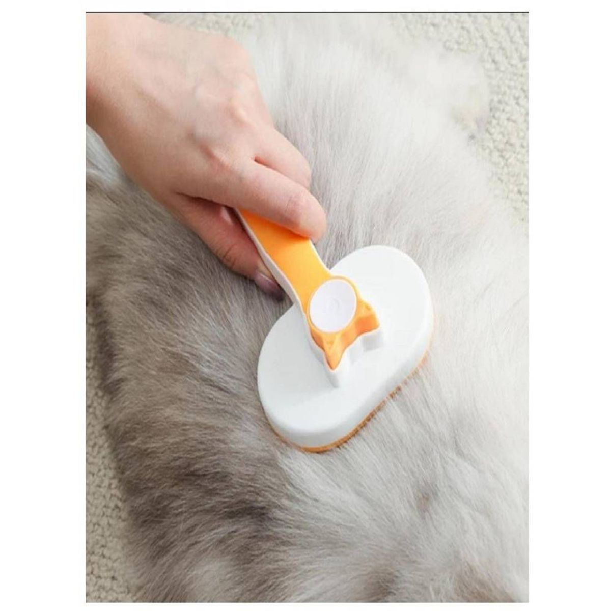 GENERICO - Peine Cepillo Para Mascotas Boton Eliminador de Pelo Muerto
