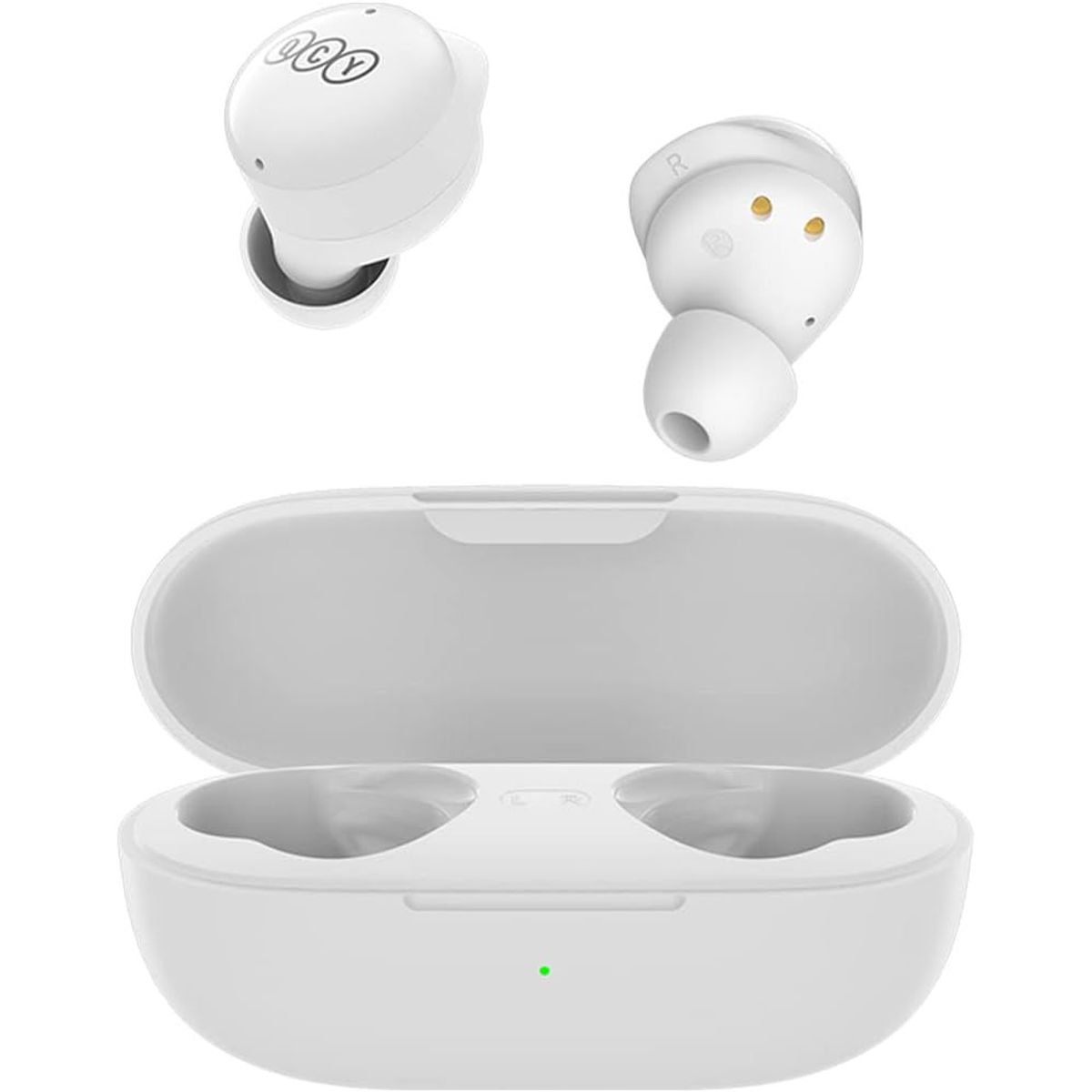 QCY - QCY - Audífonos inalámbricos YouthBuds T17 BT 5.3 26 hrs ENC - Blanco