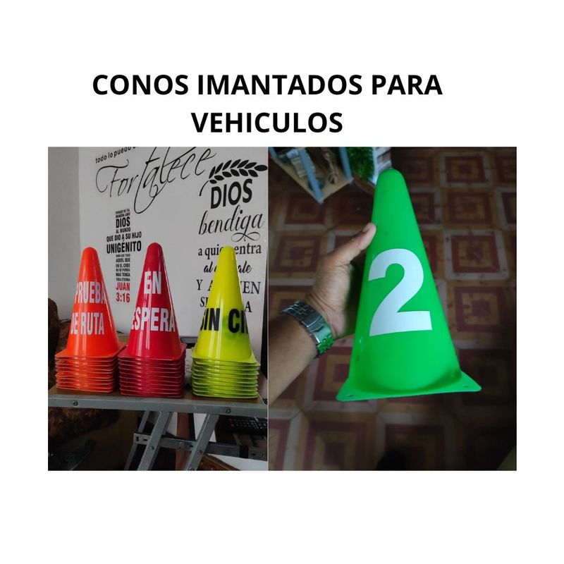 GENERICO - CONOS IMANTADOS PARA VEHÍCULOS