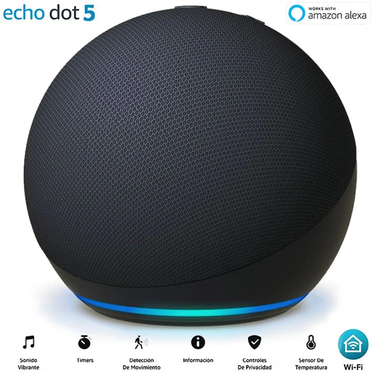AMAZON - Alexa Echo Dot 5 Parlante Asistente de voz Inteligente Amazon