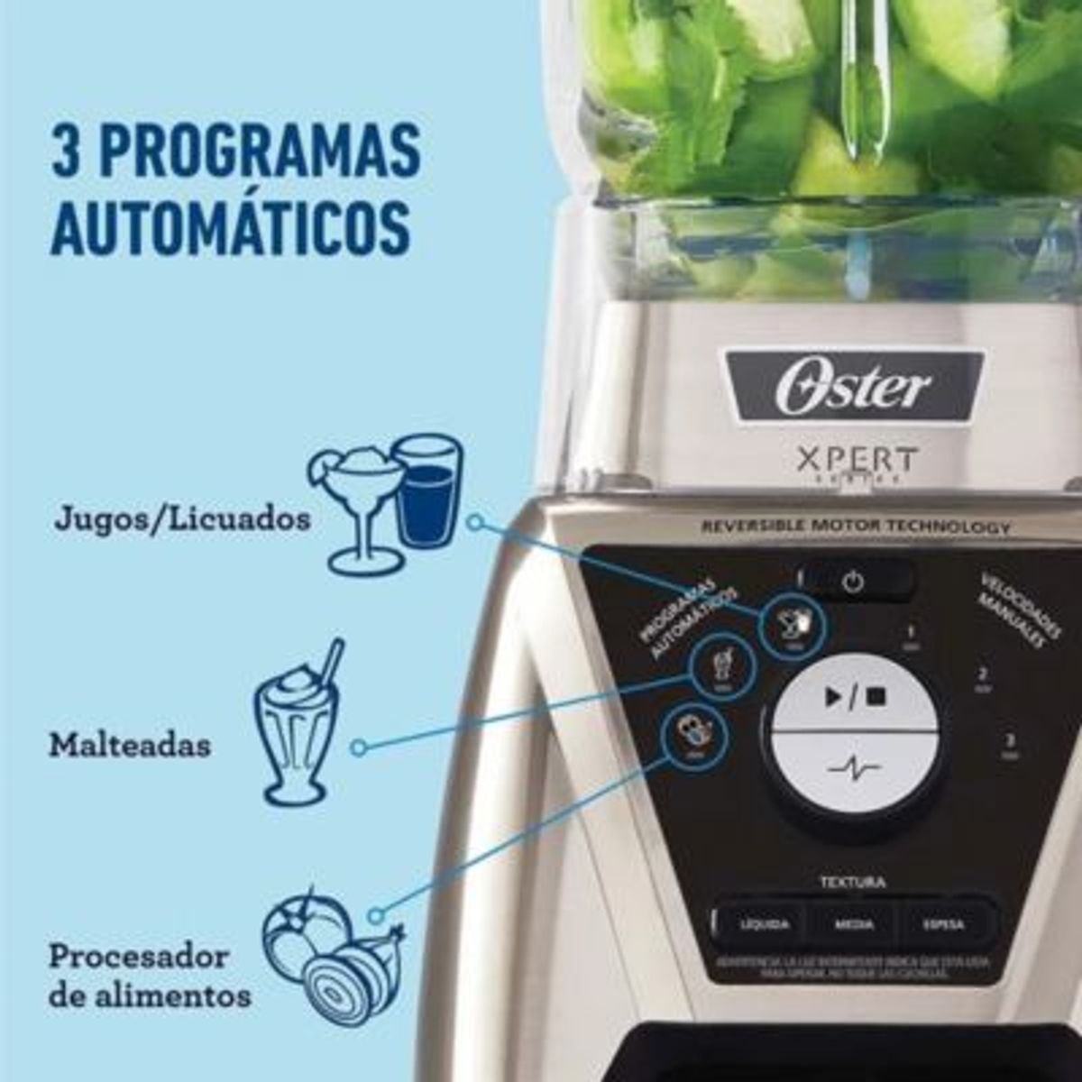 OSTER - Licuadora Xpert Oster con Control de Textura BLST3B CAG 053