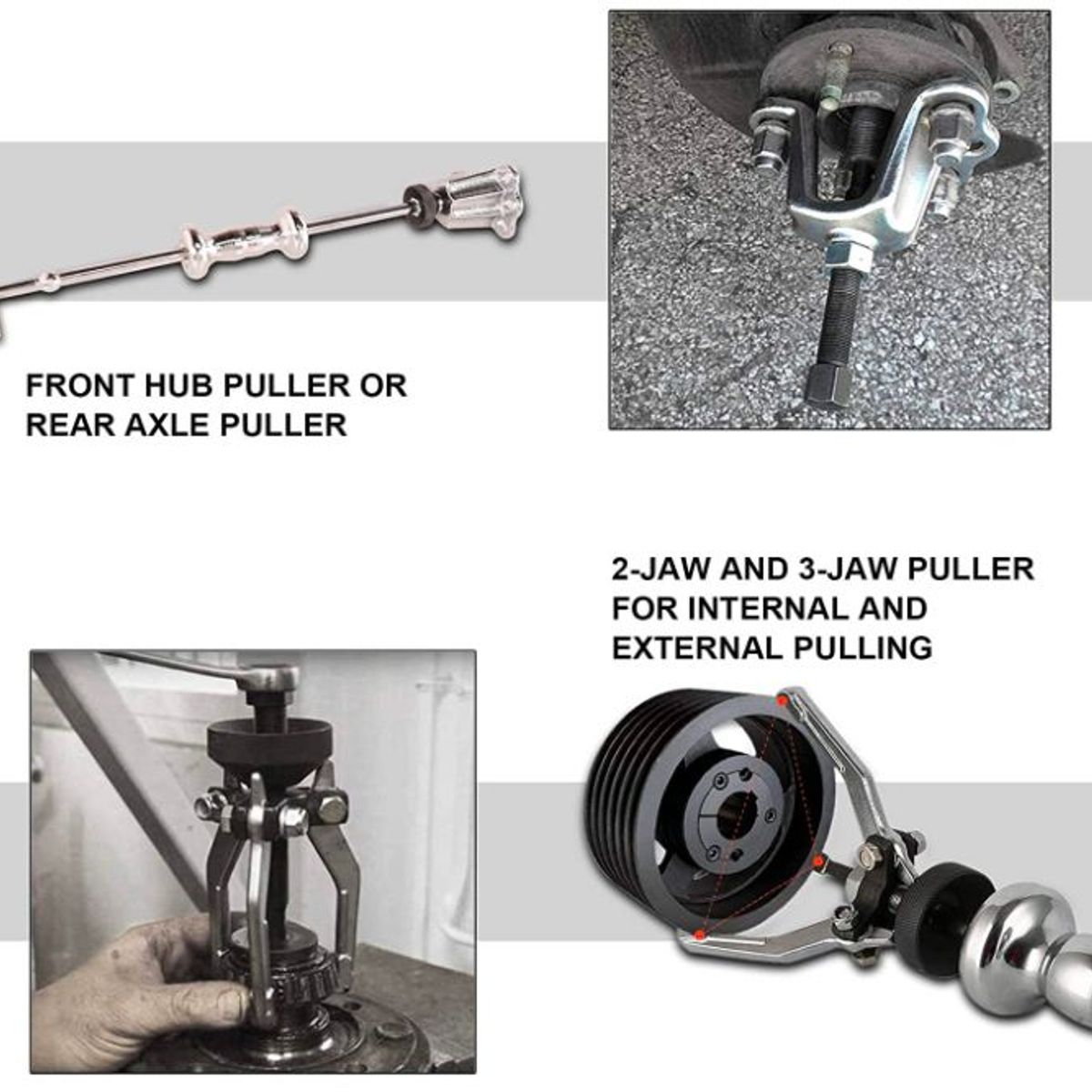 GENERICO - KIT EXTRACTOR DE POLEAS AUTOMOTRIZ POR MARTILLEO WORKTOOLS