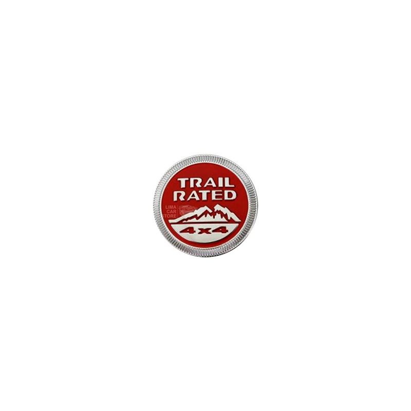 JEEP - Logo Emblema Trail Rated Rojo-Cromo Jeep Grand Cherokee