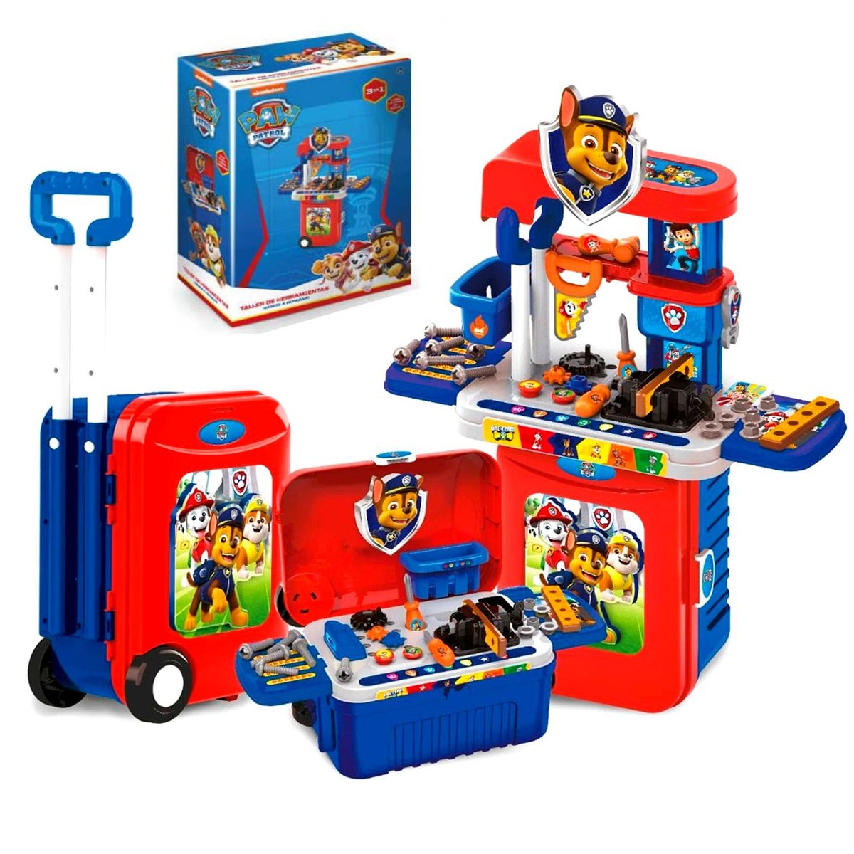 NICKELODEON - Set De Herramientas Y Maleta 3 En 1 Paw Patrol EODS008-965A