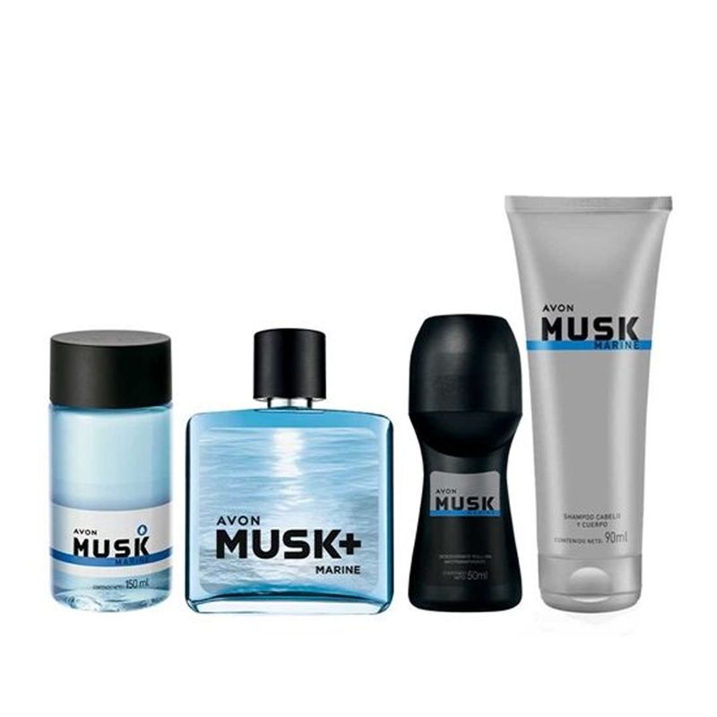AVON - Musk Marine Fragancia de Hombre con Refresh Deo y Shampoo