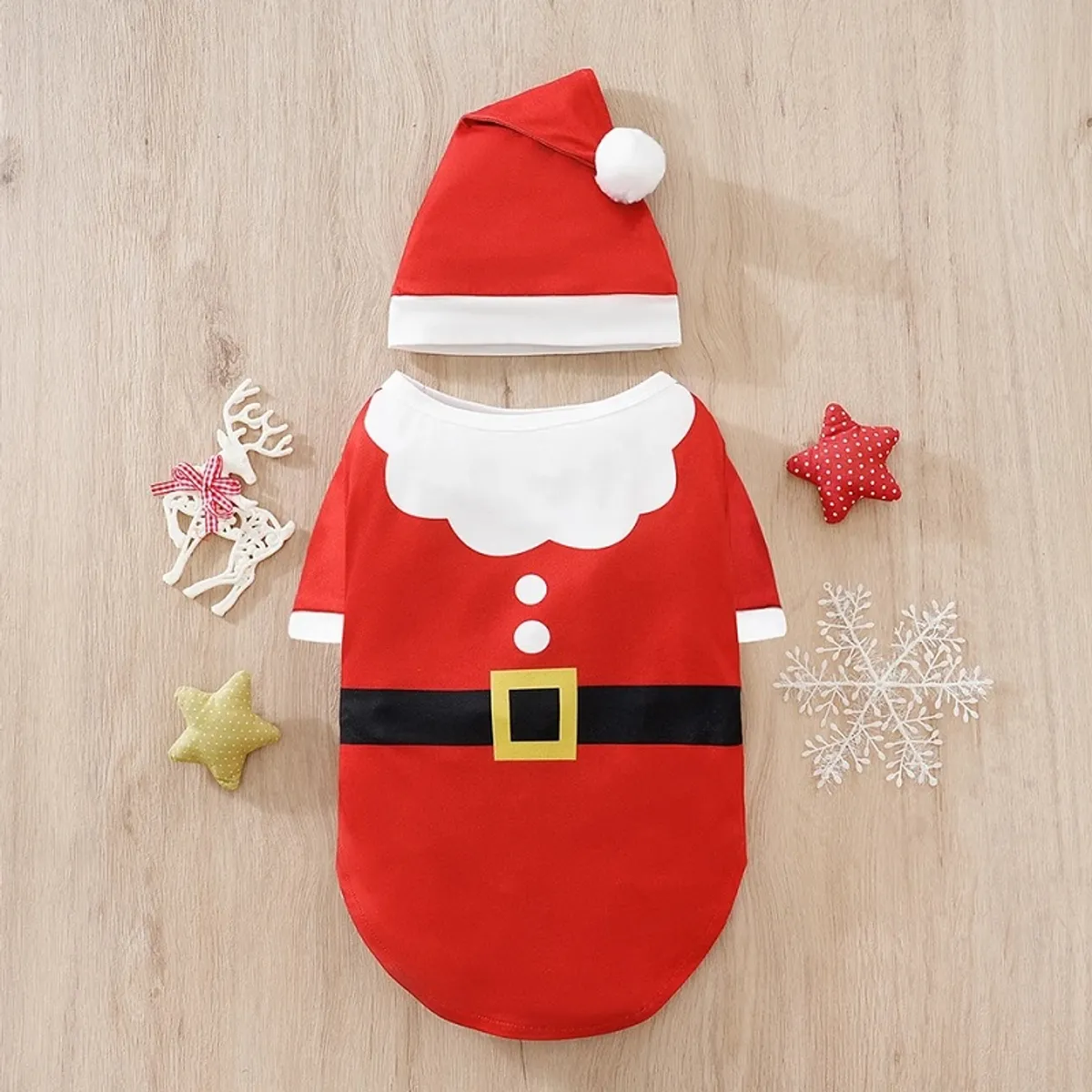 GENERICO - ROPA DE NAVIDAD PARA MASCOTAS MODELO PAPA NOEL - TALLA 2