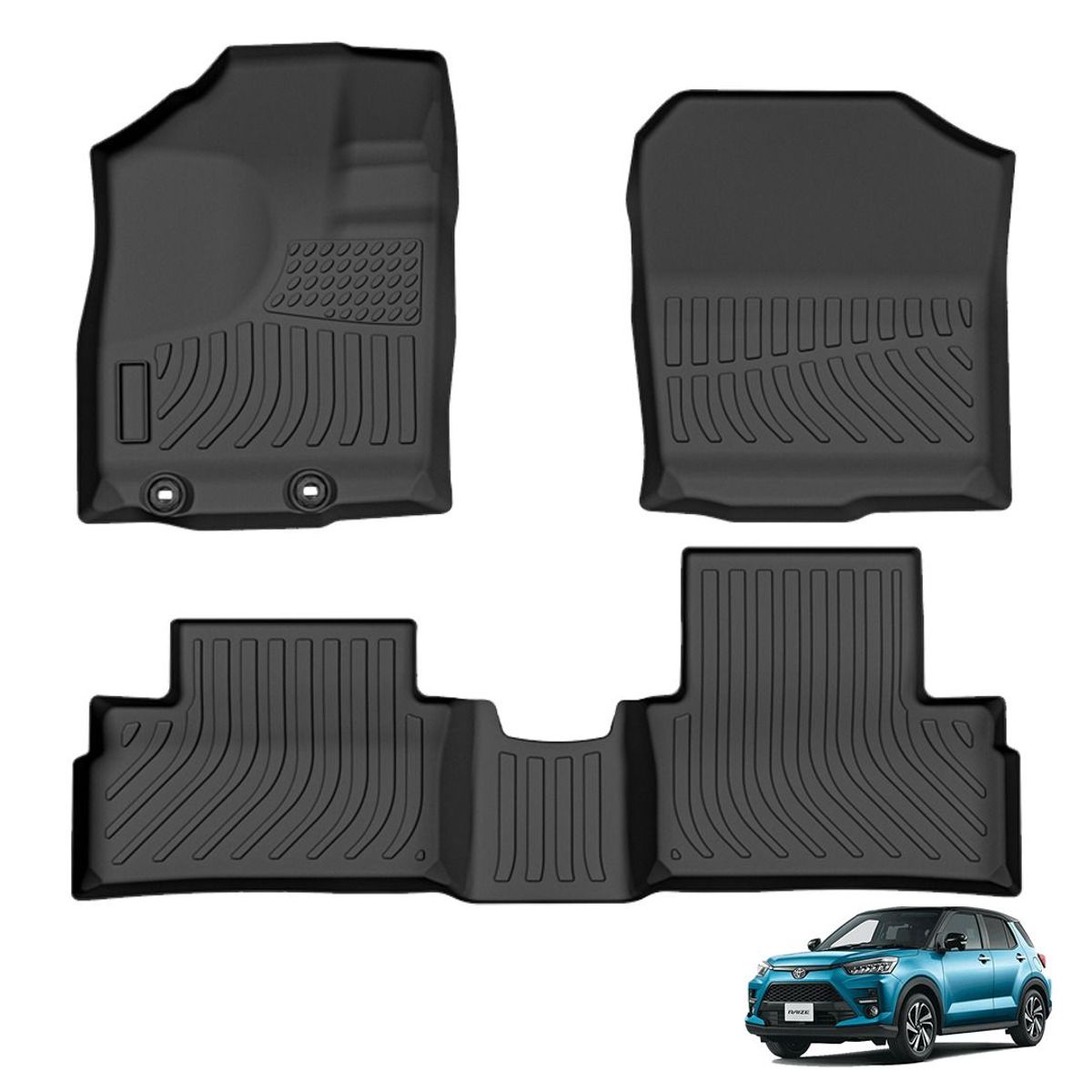 GENERICO - PROTECTOR CUBRE PISO 5D TPE TOYOTA RAIZE 2021-2022