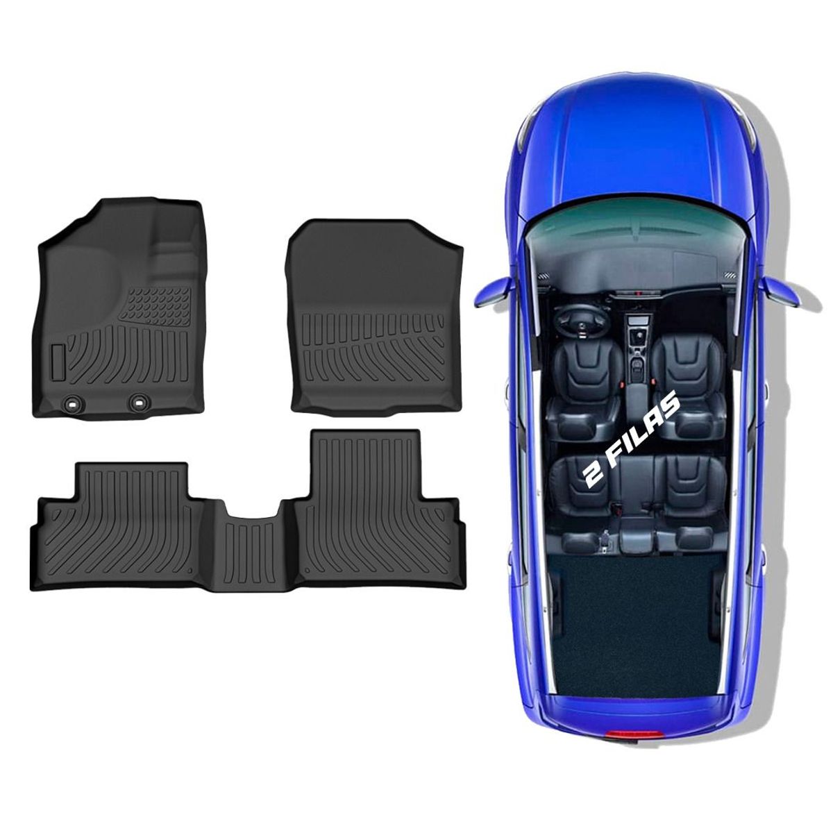 GENERICO - PROTECTOR CUBRE PISO 5D TPE TOYOTA RAIZE 2021-2022