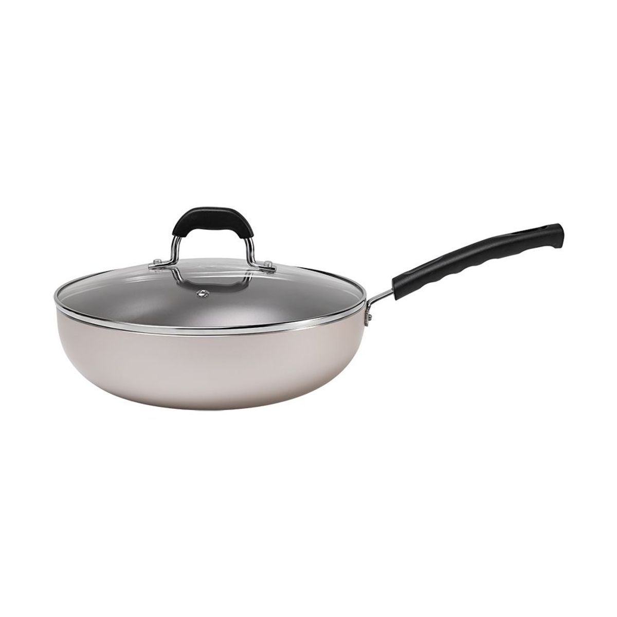 BRINOX - Wok Con Tapa 28cm 3.55L Brinox Saffron Champagne