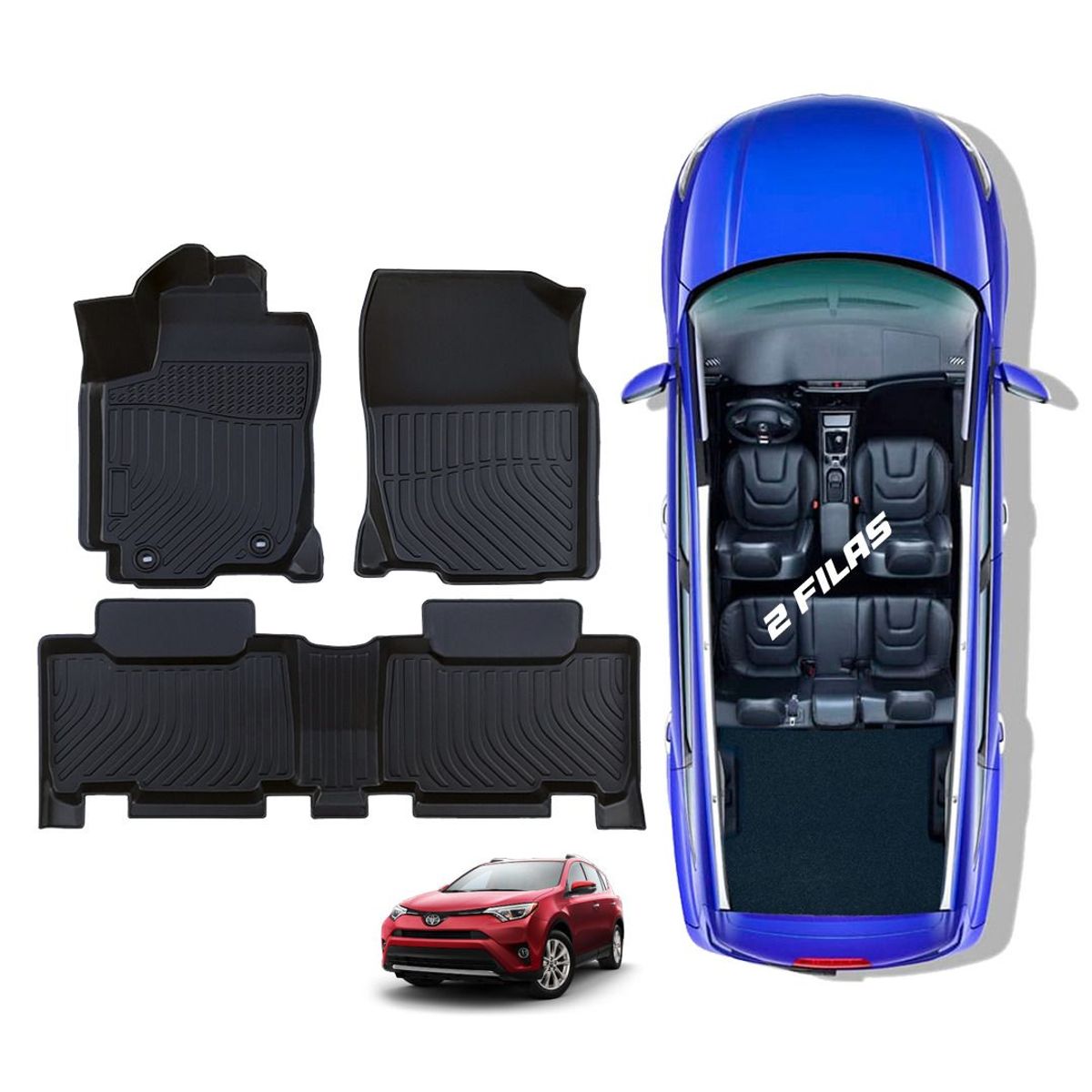 GENERICO - PROTECTOR CUBRE PISO 5D TPE TOYOTA RAV4 2013-2018